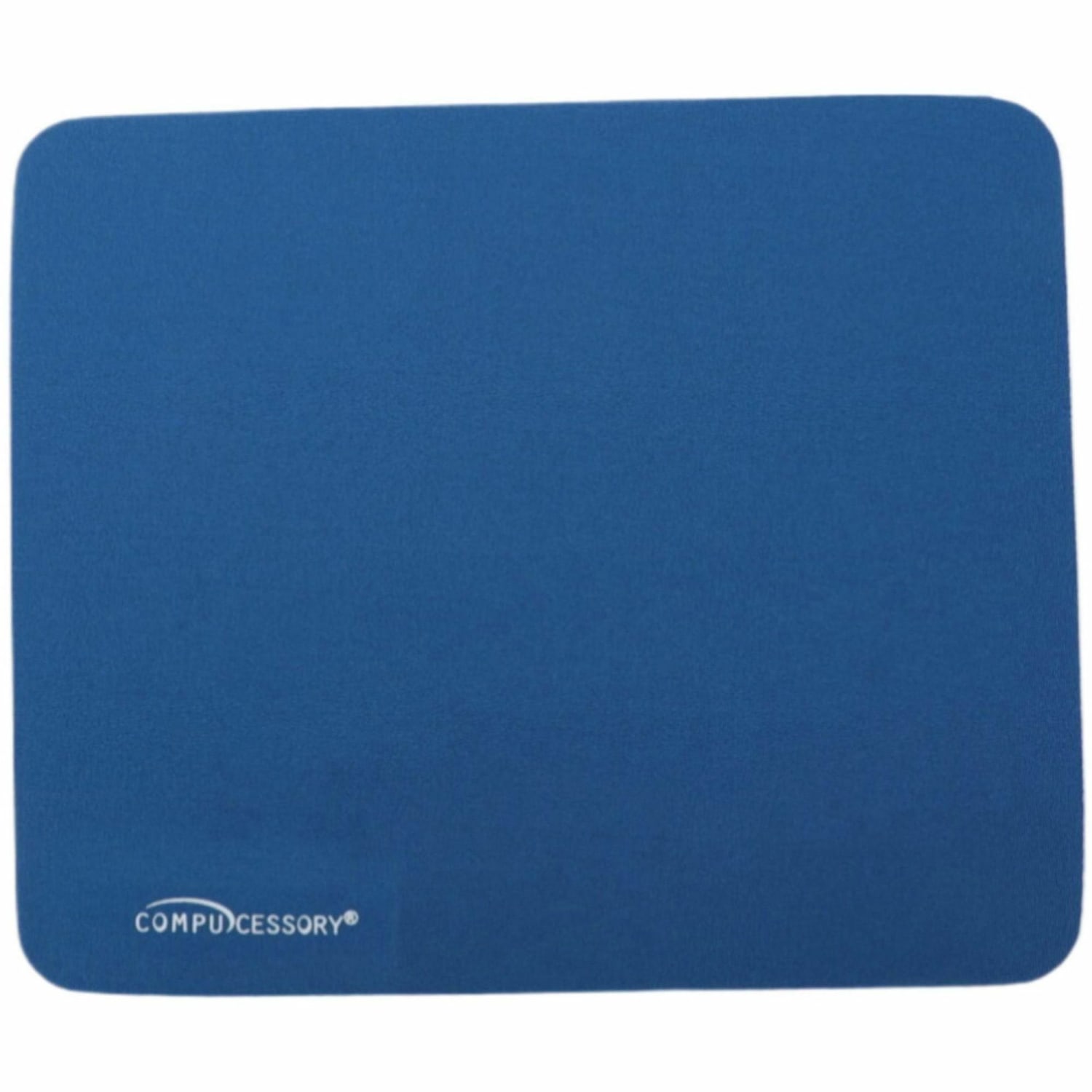 Compucessory Smooth Cloth Nonskid Mouse Pads - 9.50in x 8.50in Dimension - Blue - Rubber, Cloth - 1 Each - Image 3