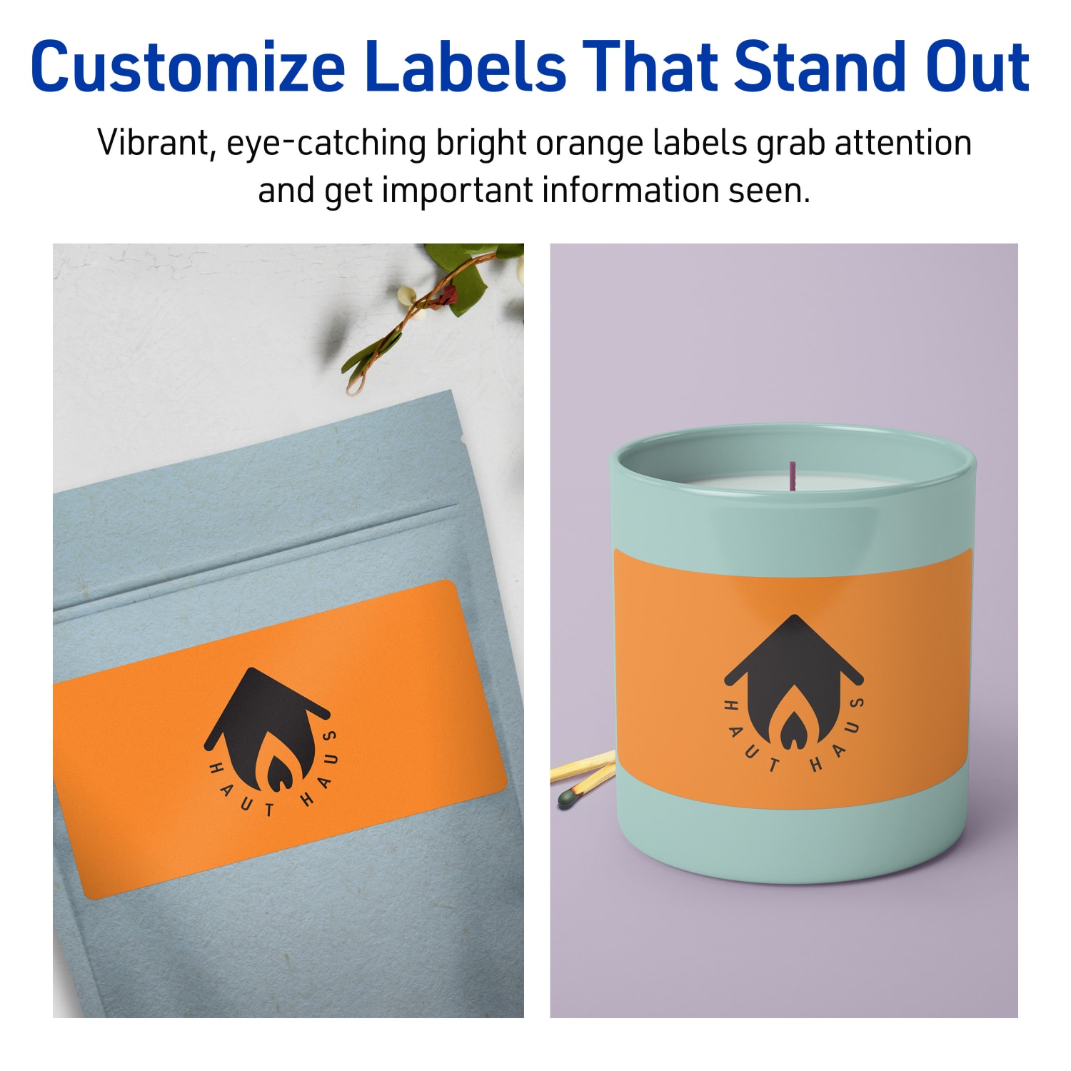 Avery Print-To-The-Edge Labels With Sure Feed Technology, 94253-BOP40, Rectangle, 4in x 5in, Matte Bright Orange, Pack of 80 - Image 4