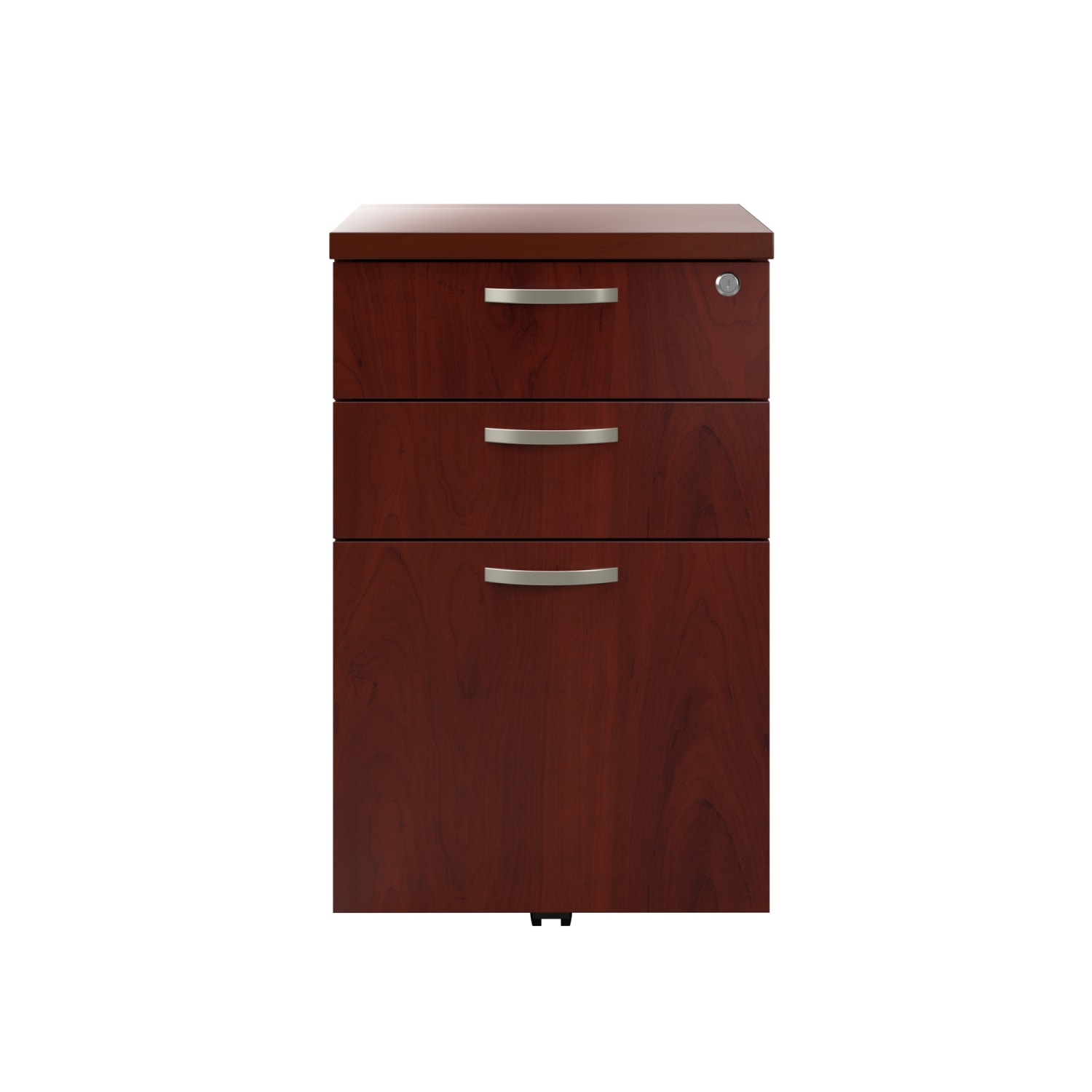Bush Business Furniture Office In An Hour 16inD Vertical 3-Drawer Mobile File Cabinet, Hansen Cherry, Delivery - Image 4