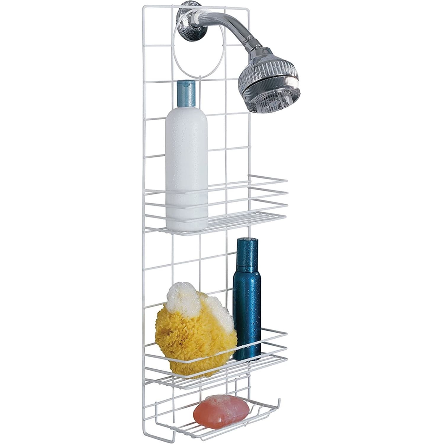 Better Houseware Coated Steel Shower Caddy, 25inH x 9inW x 3-3/4inD, White - Image 5