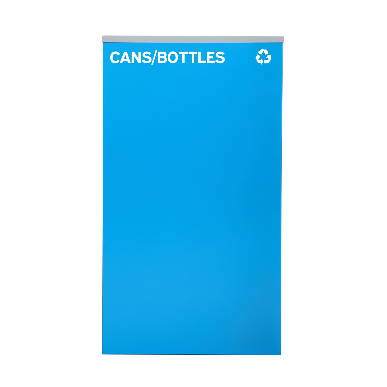 Alpine Industries Stainless Steel Cans/Bottles Recycling Bin With Mixed Lid, 29 Gal, 30inH x 16-15/16inW x 16-15/16inD, Blue - Image 6