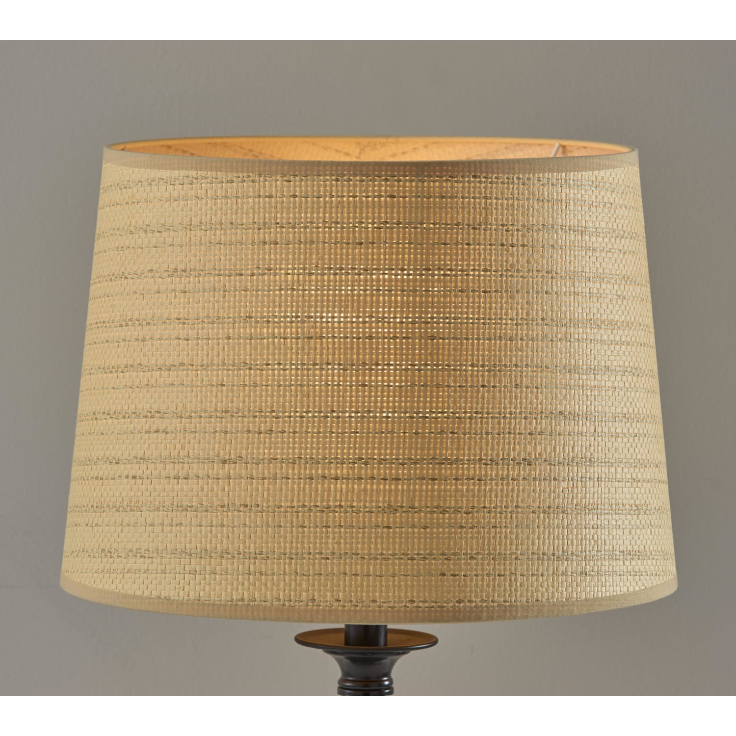Adesso Darcy Table Lamp, 26inH, Natural Woven Rattan Shade/Black Base - Image 4