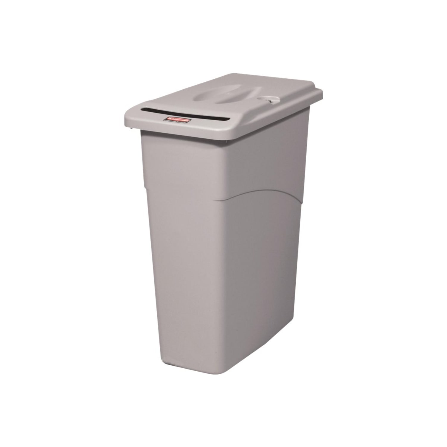 Rubbermaid Slim Jim Confidential Document Container, 23 Gallons, 31in x 11in, Gray