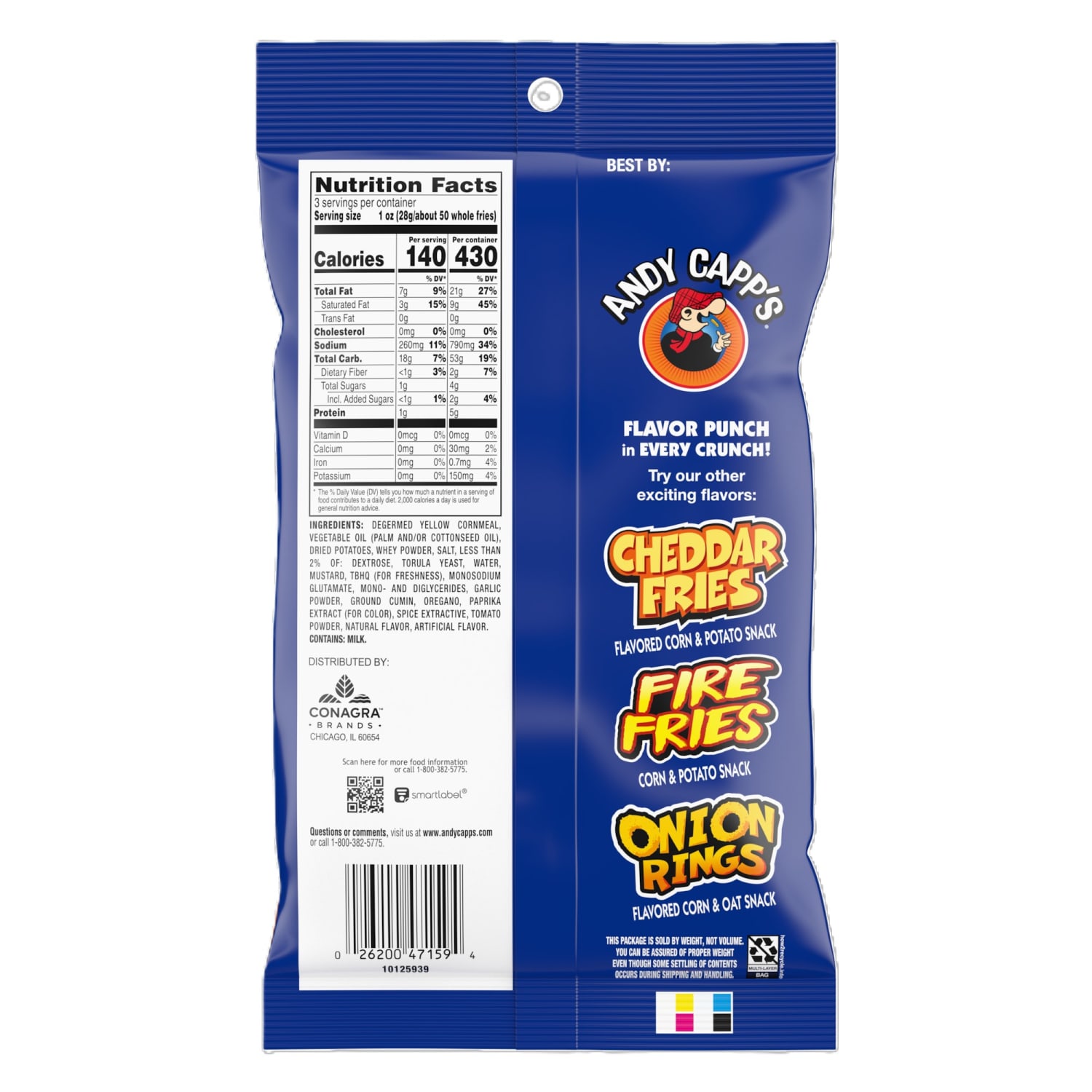 Andy Capps Hot Fries, 3 Oz, Pack Of 7 Bags - Image 3