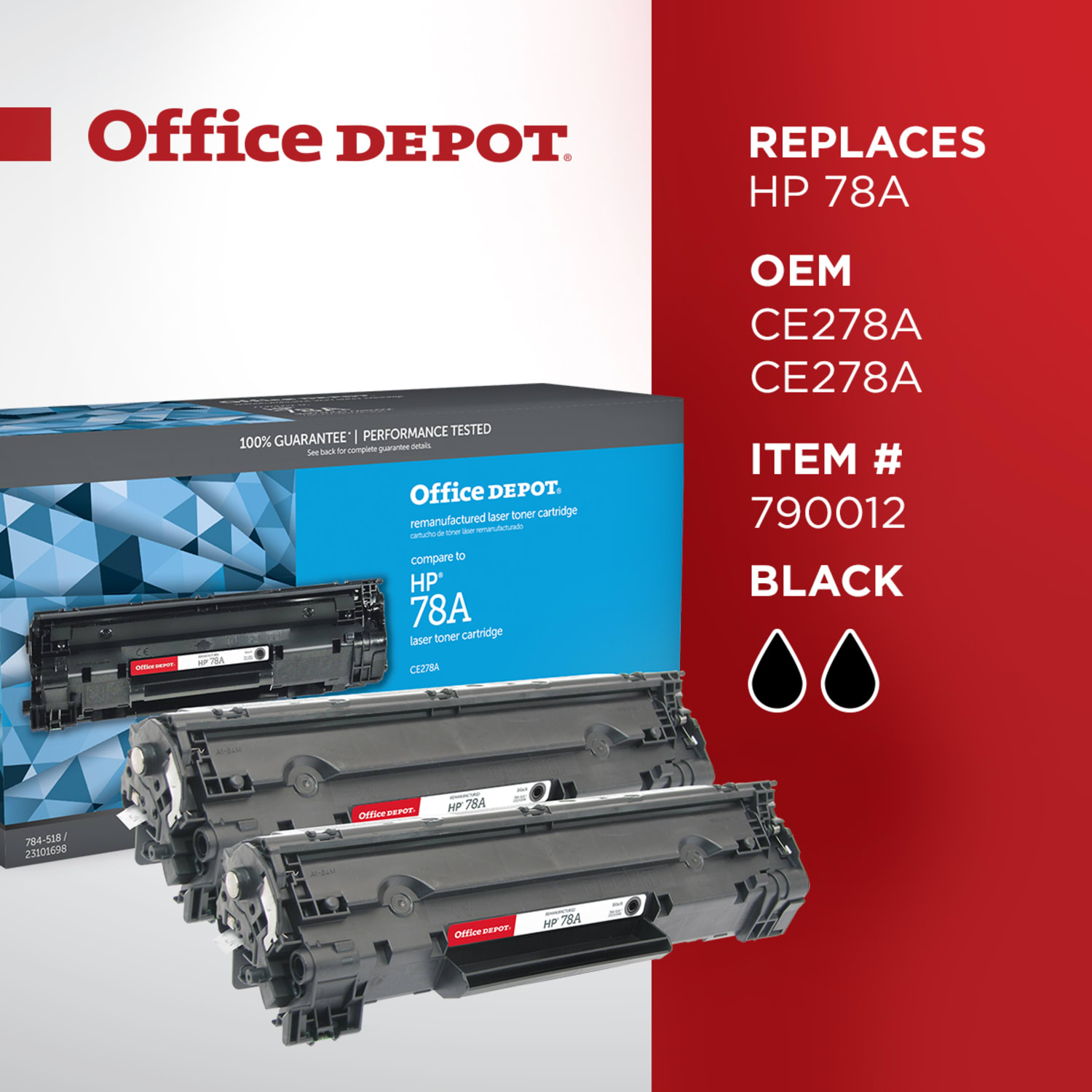 Office Depot Remanufactured Black Toner Cartridge Replacement For HP 78ADP - Image 6