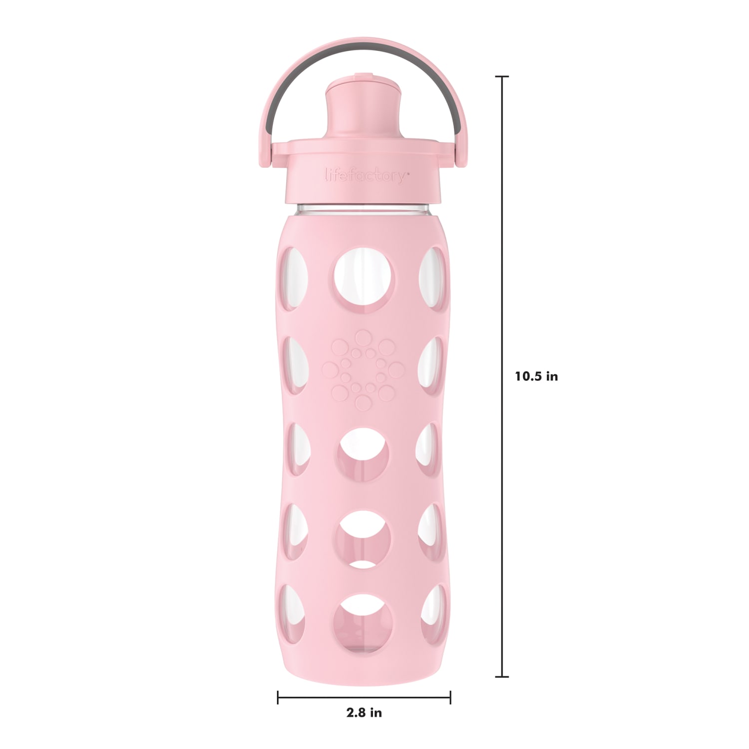 LifeFactory Glass Water Bottle With Active Flip Cap And Protective Silicone Sleeve, 22 Oz, Desert Rose - Image 6