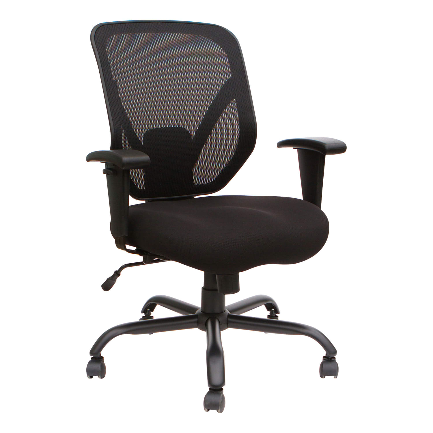 Lorell SOHO Big & Tall Mesh Back Chair, Black