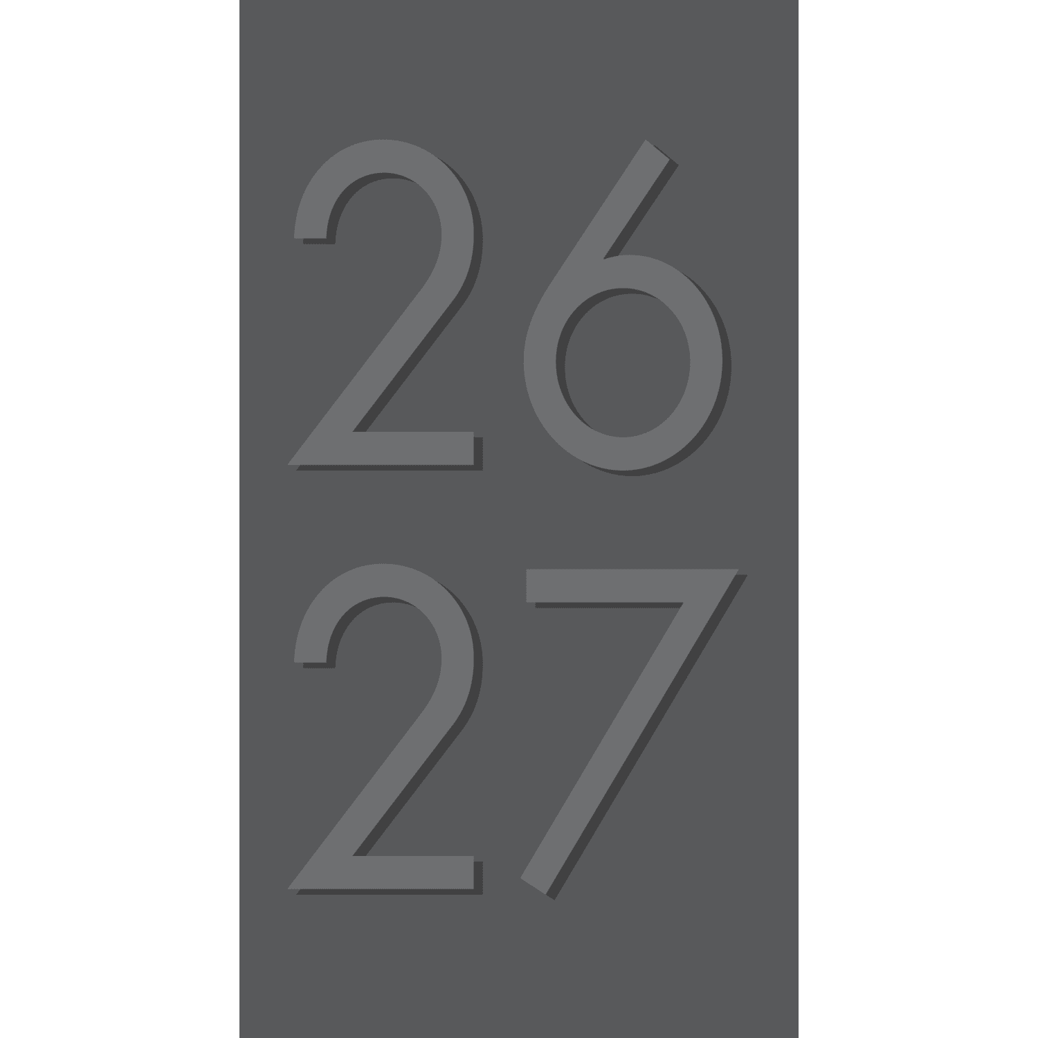 2026-2027 Willow Creek Press 2-Year Monthly Checkbook/Calendar, 3-1/2in x 6-1/2in, Charcoal, January 2026 To December 2027, 56523
