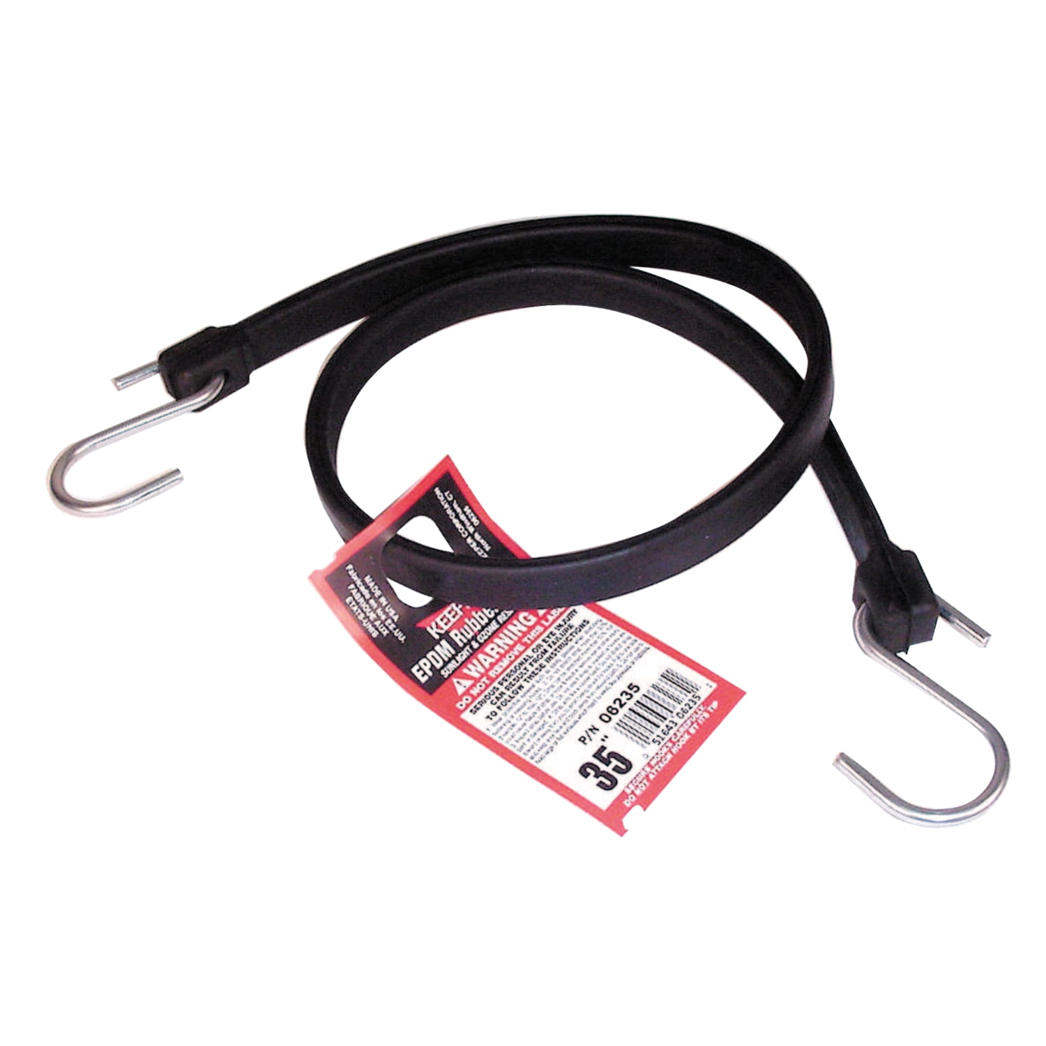 Rubber Straps, Steel Hooks, 35 in L
