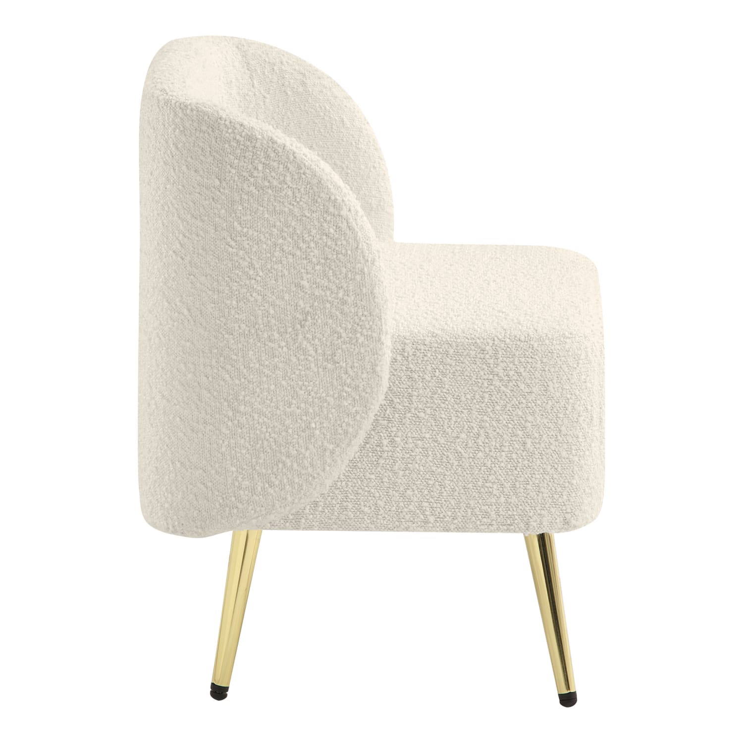 Office Star Abrina Fabric Vanity Accent Chair, Textured Cream - Image 3