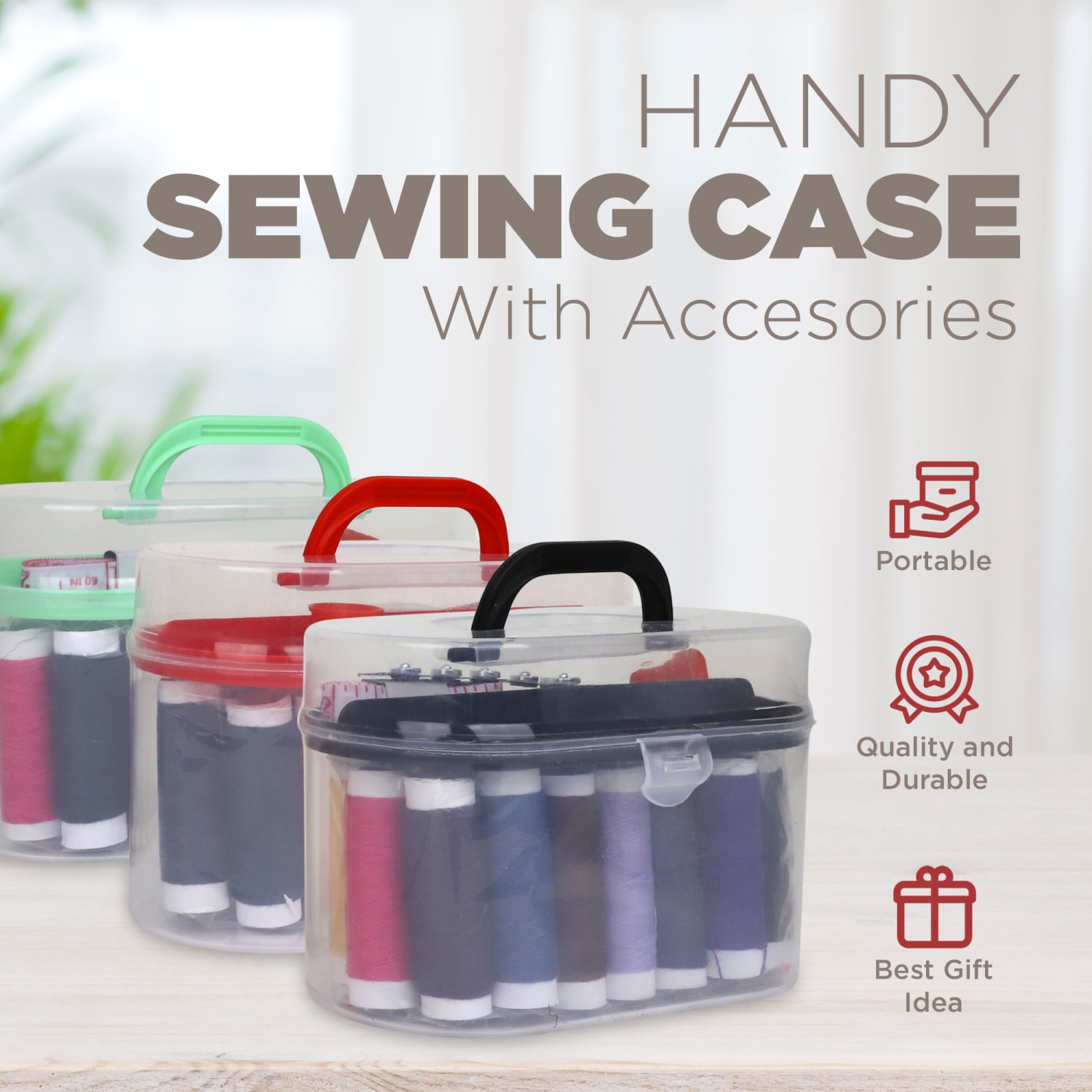 Smartek Handy Sewing Case, Red - Image 6