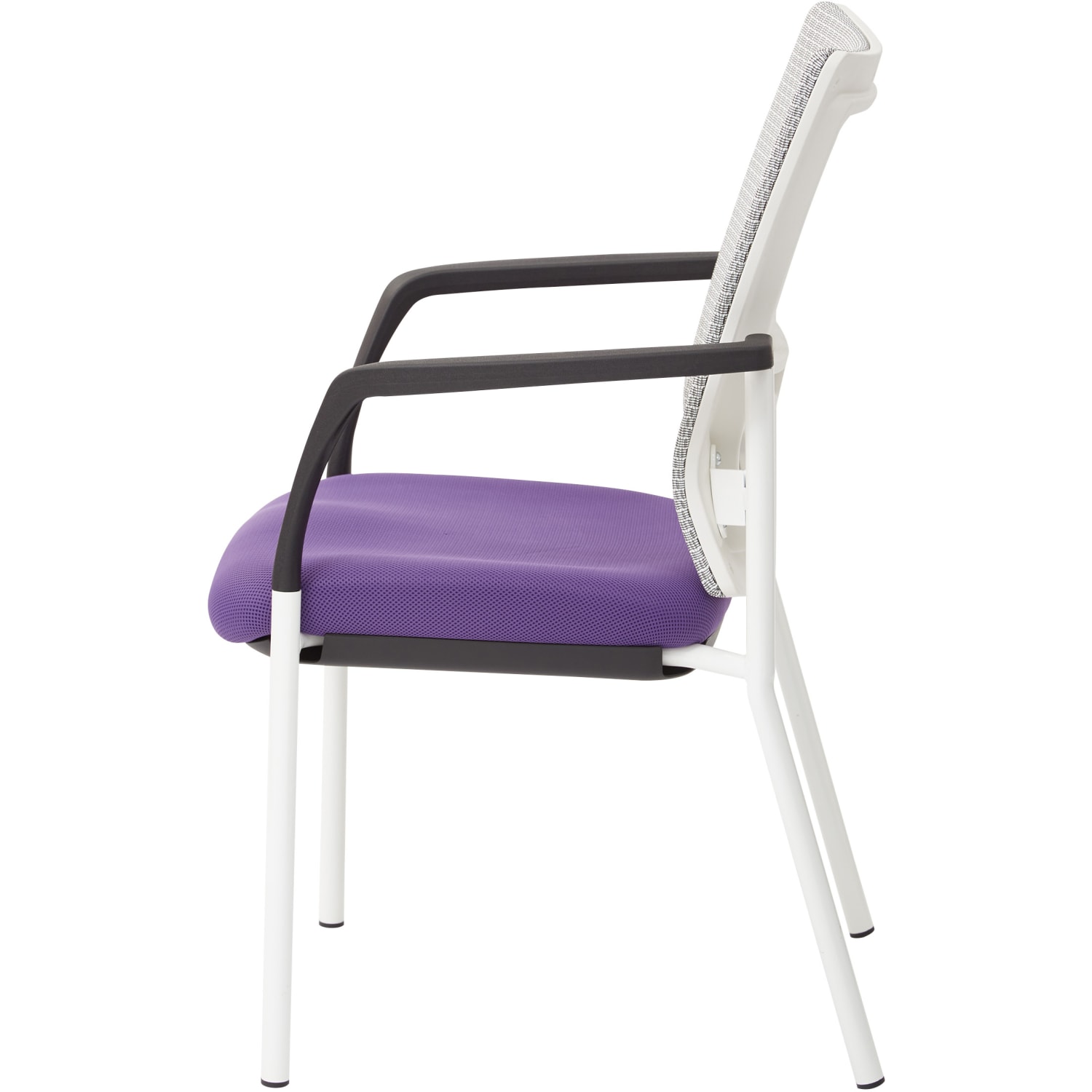 Office Star Low-Back Mesh Visitors Chair, Purple - Image 4