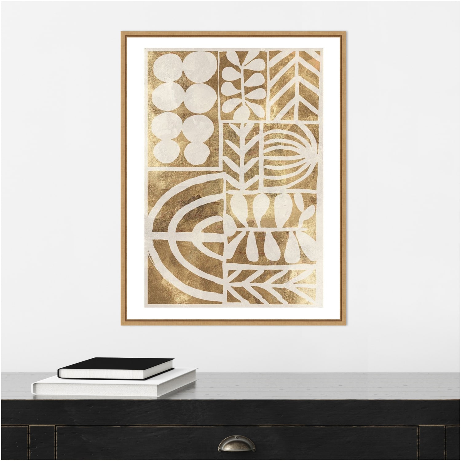 Amanti Art Botanic Print Beige by Tom Reeves Framed Canvas Wall Art Print, 24inH x 18inW, Maple - Image 5