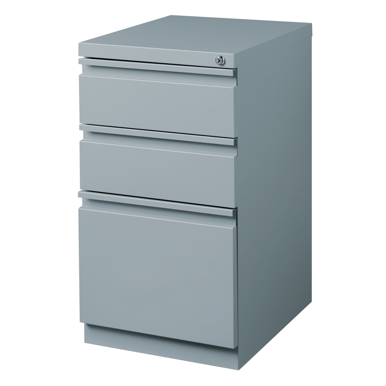 Hirsh 20inD Vertical 3-Drawer Mobile Pedestal File Cabinet, Platinum - Image 4