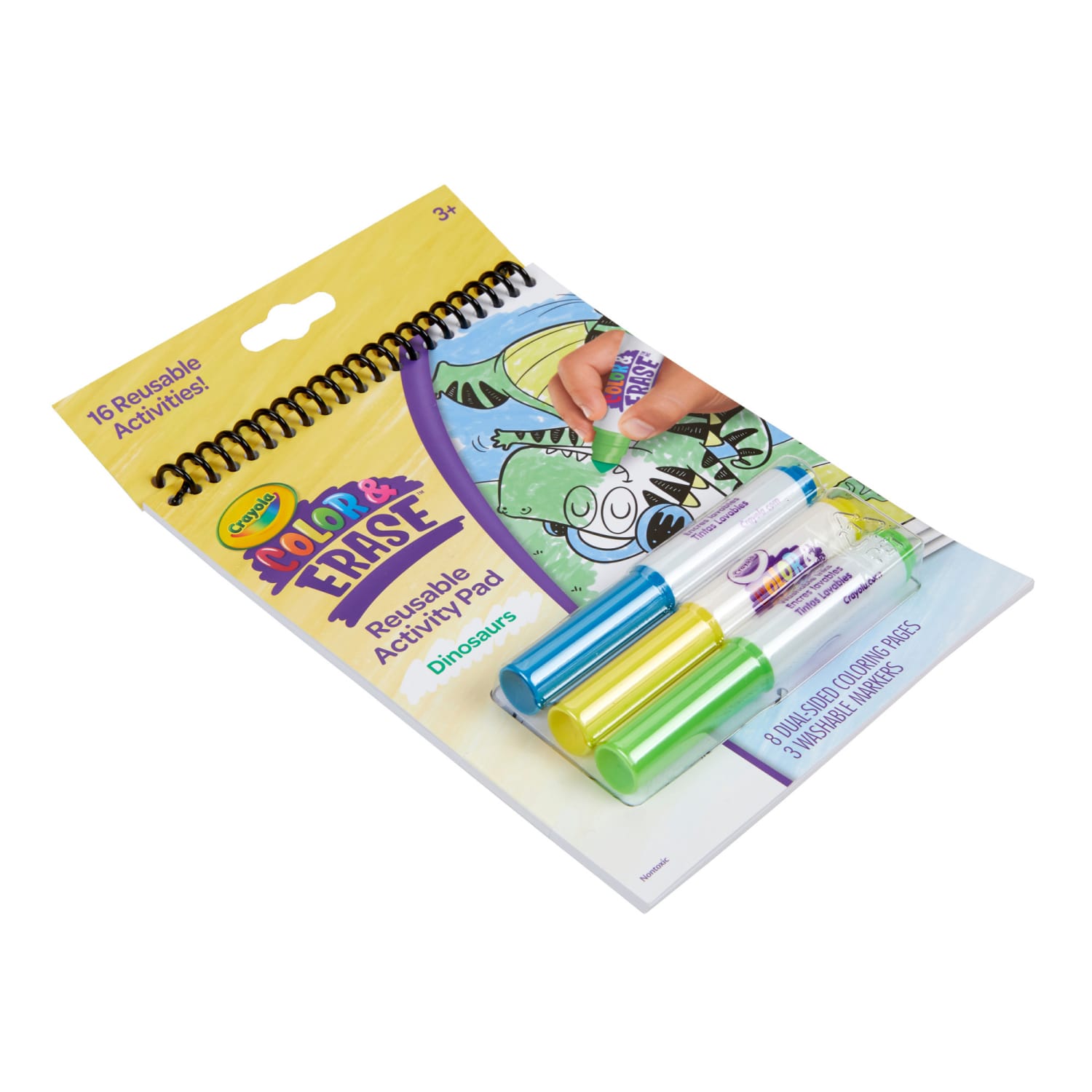 Crayola Color & Erase Reusable Activity Pads, Dinosaurs, Pack Of 3 Pads - Image 3