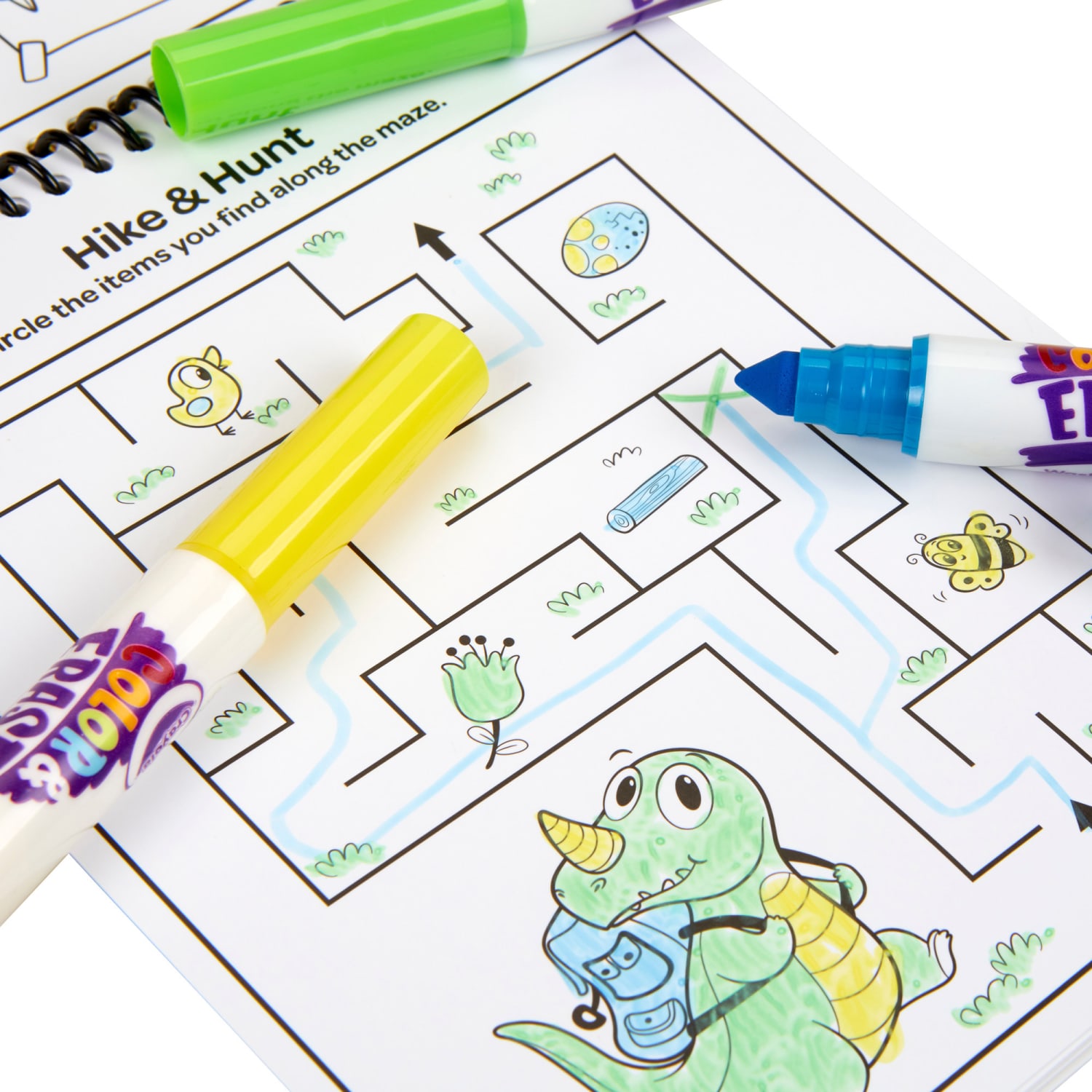 Crayola Color & Erase Reusable Activity Pads, Dinosaurs, Pack Of 3 Pads - Image 6
