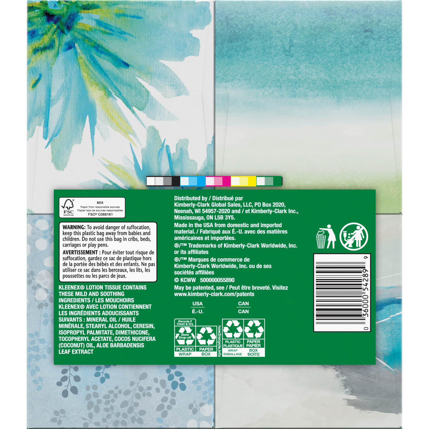Kleenex Soothing Lotion 3-Ply Tissues, White, 60 Tissues Per Box, Case Of 4 Boxes - Image 4