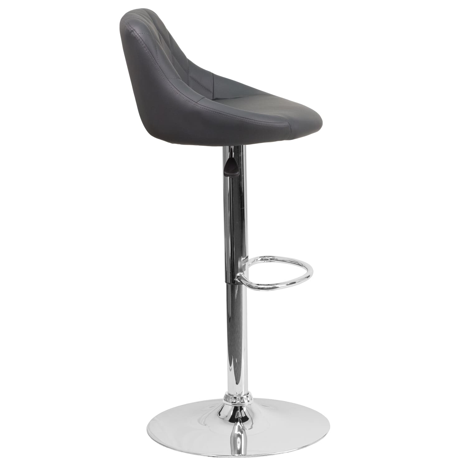 Flash Furniture Contemporary Vinyl Bucket Seat Adjustable Height Barstool with Diamond Pattern Back and Chrome Base Gray PopularChairscom Flash Furniture Contemporary Vinyl Bucket Seat Adjustable Height Barstool with Diamond Pattern Back and Chrome Base Gray PopularChairscom