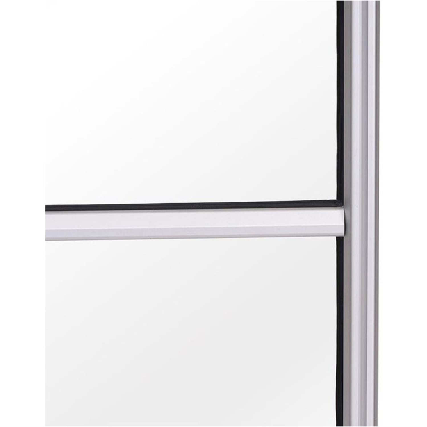 Bi-silque Mobile Glass Panel Divider, 50inW x 22inD x 80.3inH, Glass, Aluminum, Transparent - Image 6
