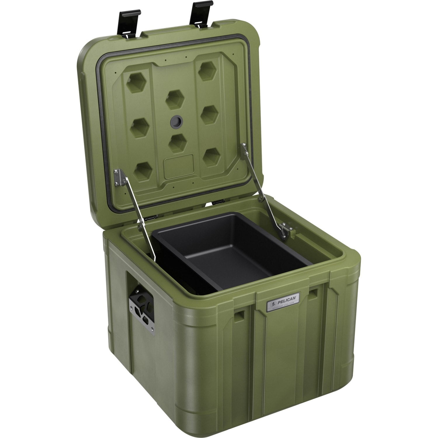 Pelican Polyethylene Adventure Case, 13inH x 12-1/4inW x 13-1/4inD, OD Green - Image 3