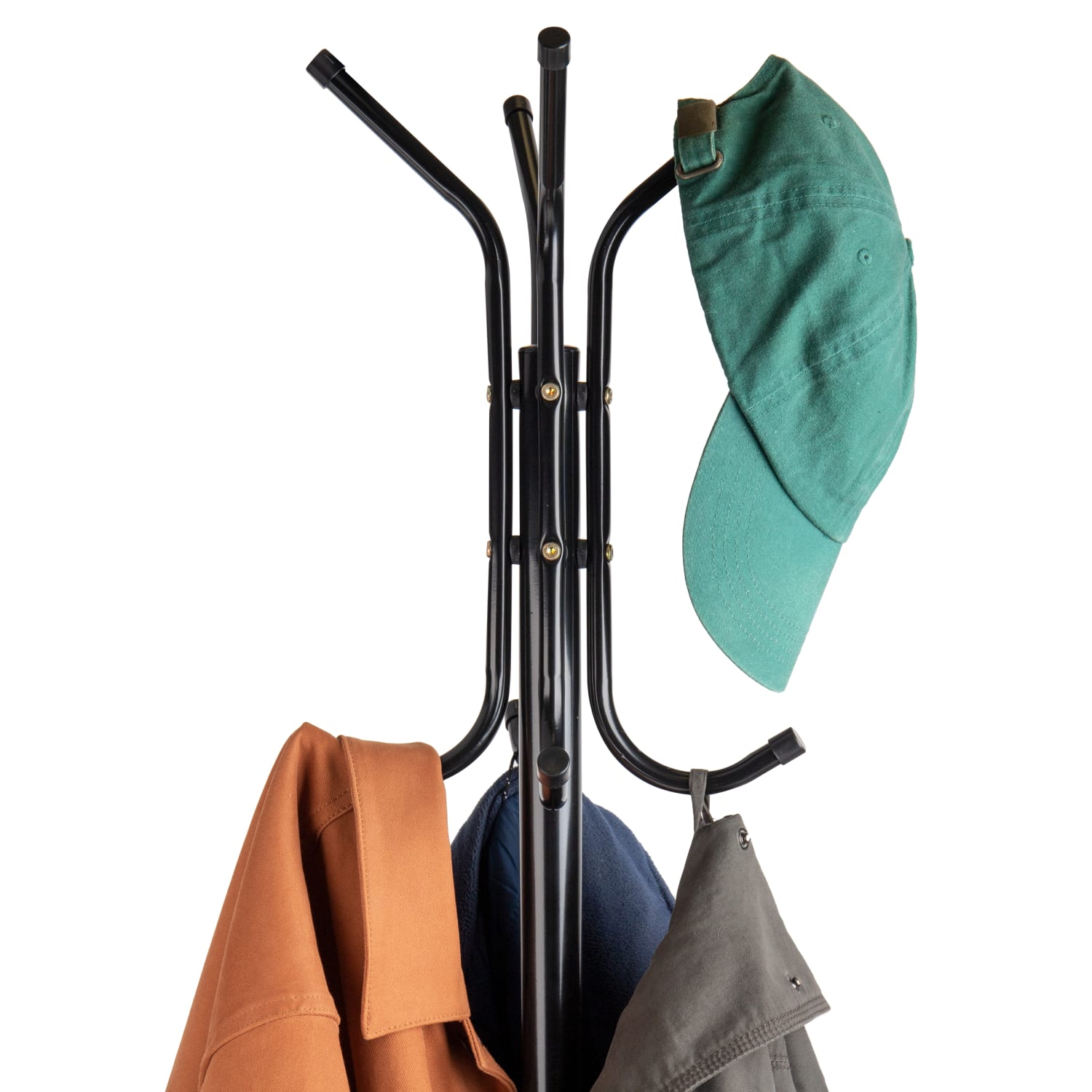 Mind Reader Coat Rack Multi-Hook Organizer for Office or Entryway, 69inH x 16-1/2inW x 14-3/4inL, Black - Image 5