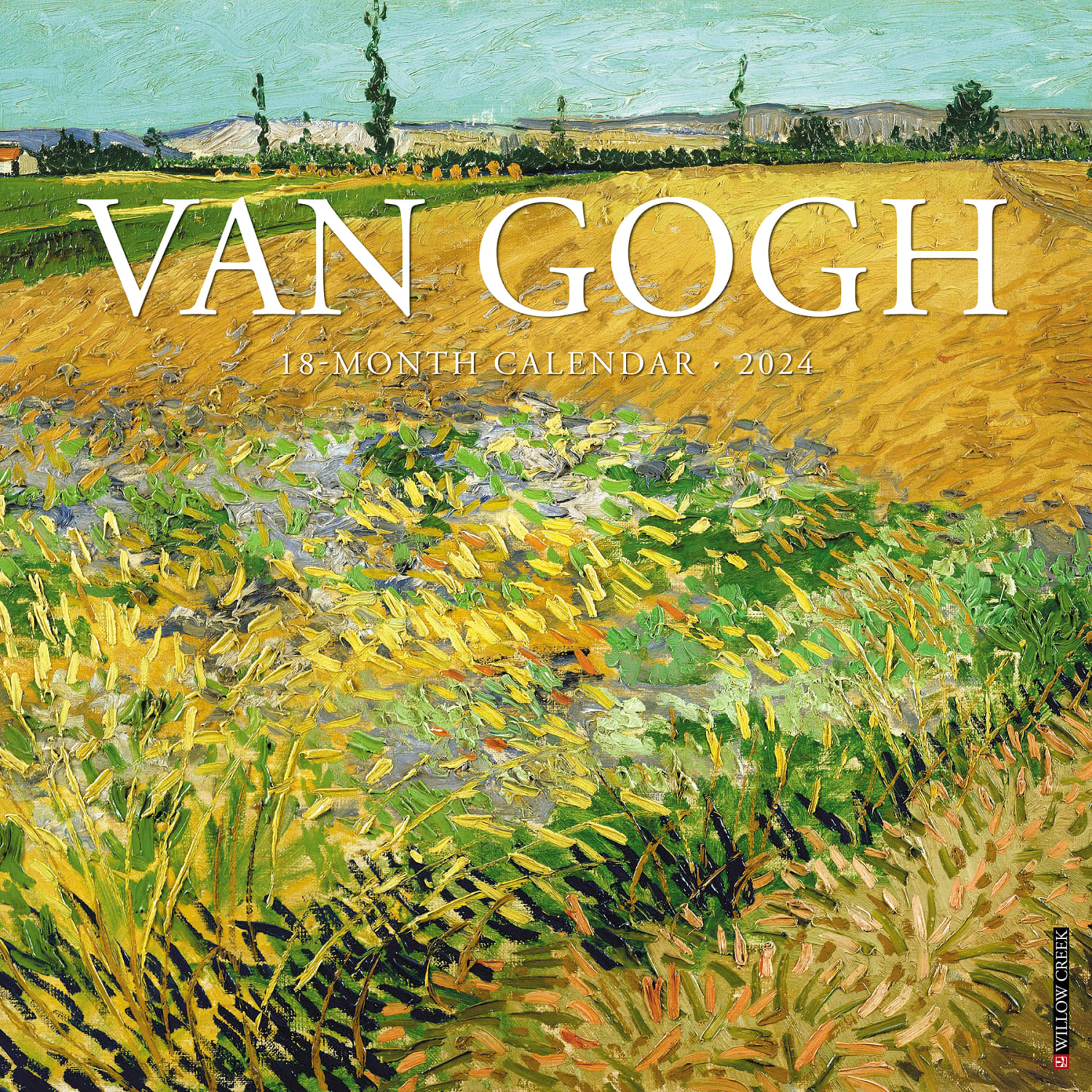 2024 Willow Creek Press Monthly Wall Calendar, 12in x 12in, Van Gogh, January To December 2024