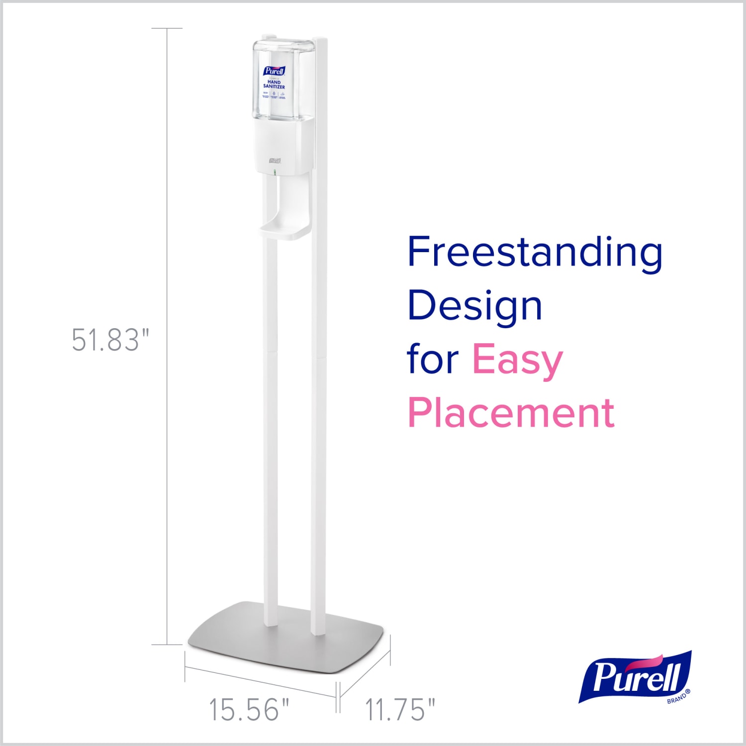PURELL ES10 Dispenser Touchless Floor Stand With Automatic Dispenser, White - Image 4