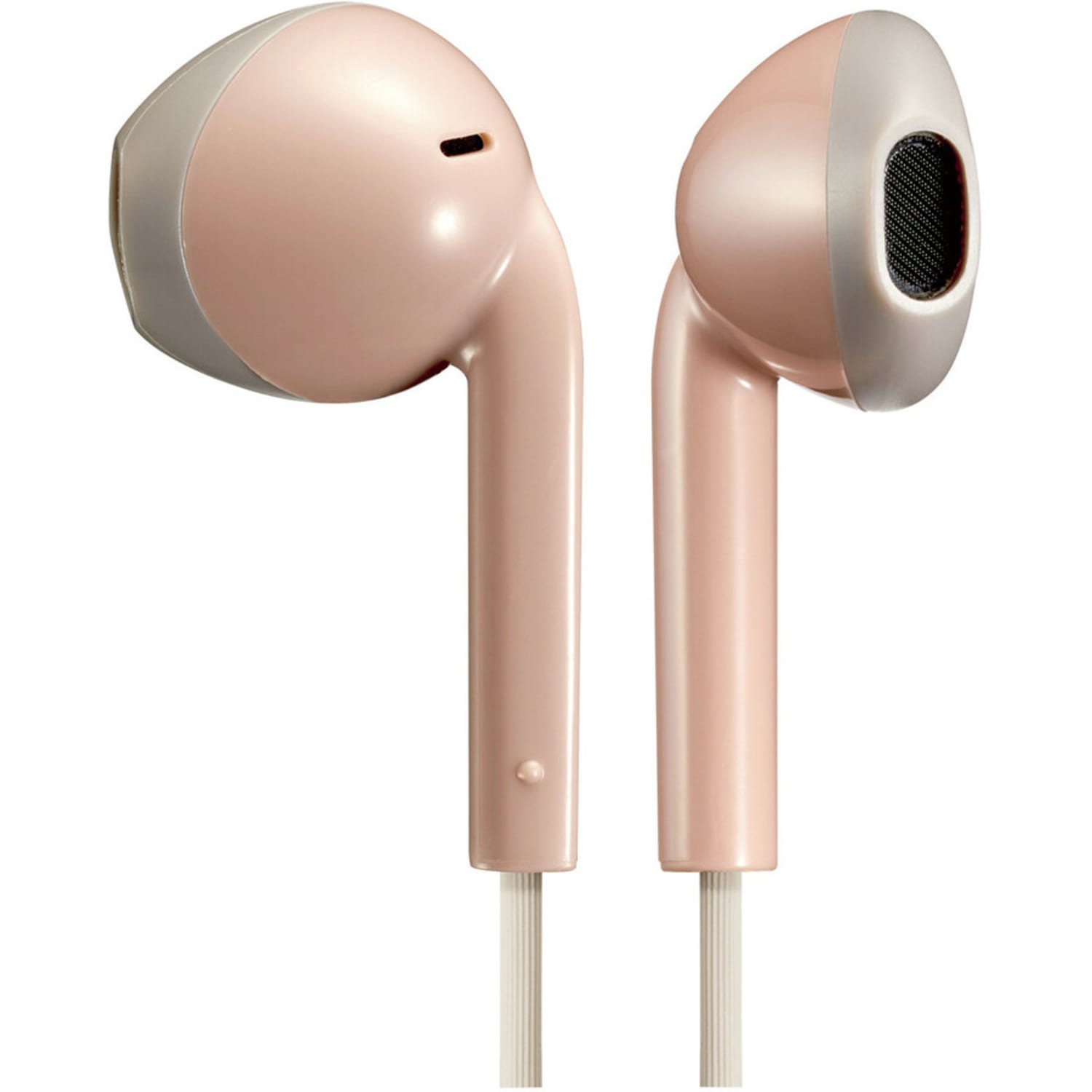 JVC Retro Earbuds - Stereo - Wired - 46 Ohm - 8 Hz to 20 kHz - Earbud - Binaural - In-ear - 3.28 ft Cable - Pink, Taupe - Image 4