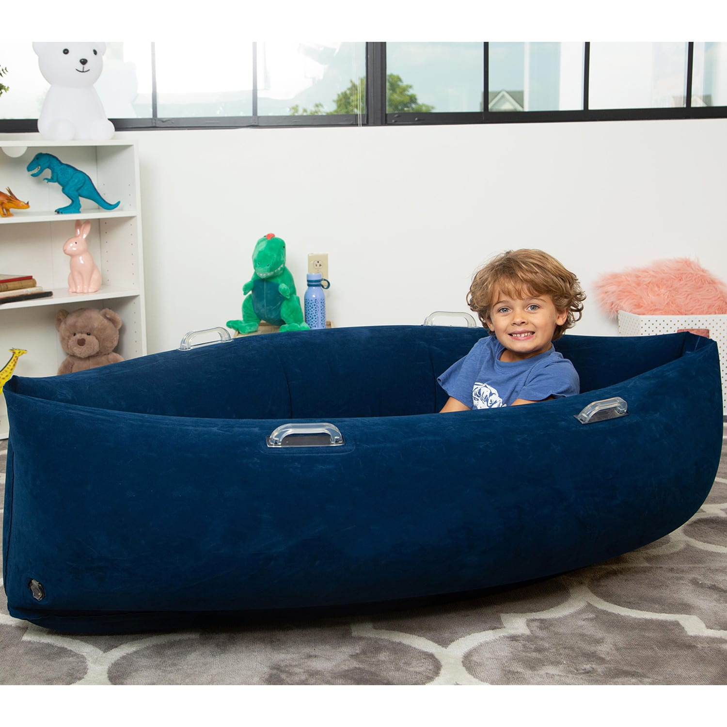 Bouncyband Comfy Hugging Peapod PVC Sensory Pod Blue PopularChairscom