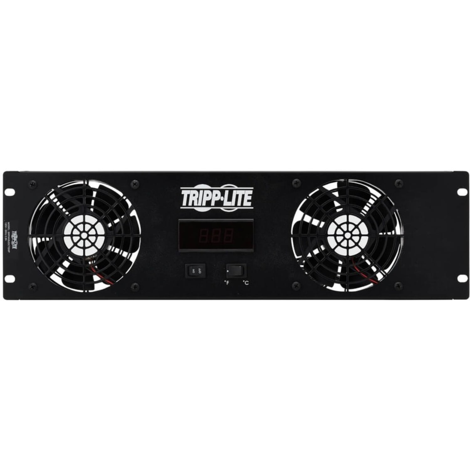 Eaton Tripp Lite Series Blanking Panel for 19 in. Racks - 3U, 2 12VDC Extra-Quiet Fans, Digital Temperature Sensor, LCD - SRFAN3UDCTEMP - Image 4