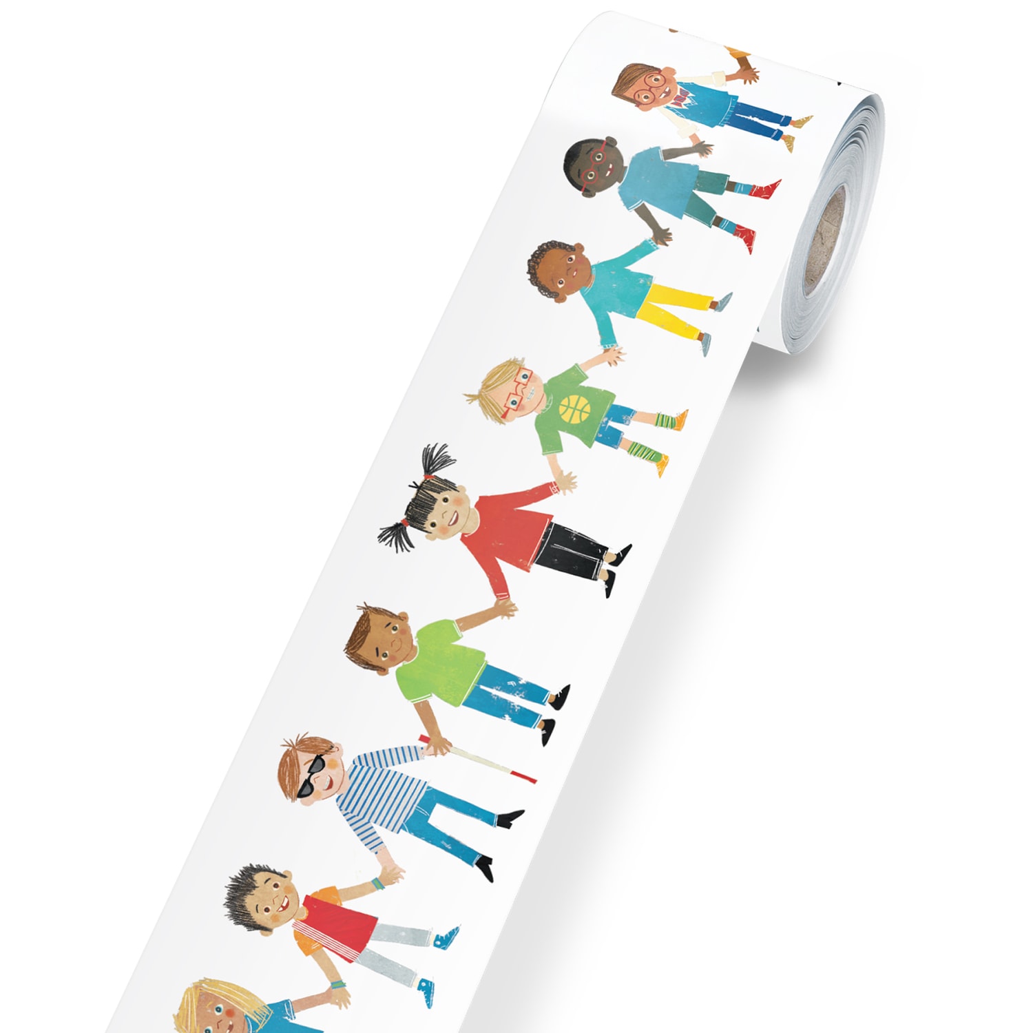Carson Dellosa Rolled Straight Bulletin Board Borders, All Are Neighbors, 65ft Per Roll, Pack Of 3 Rolls - Image 3