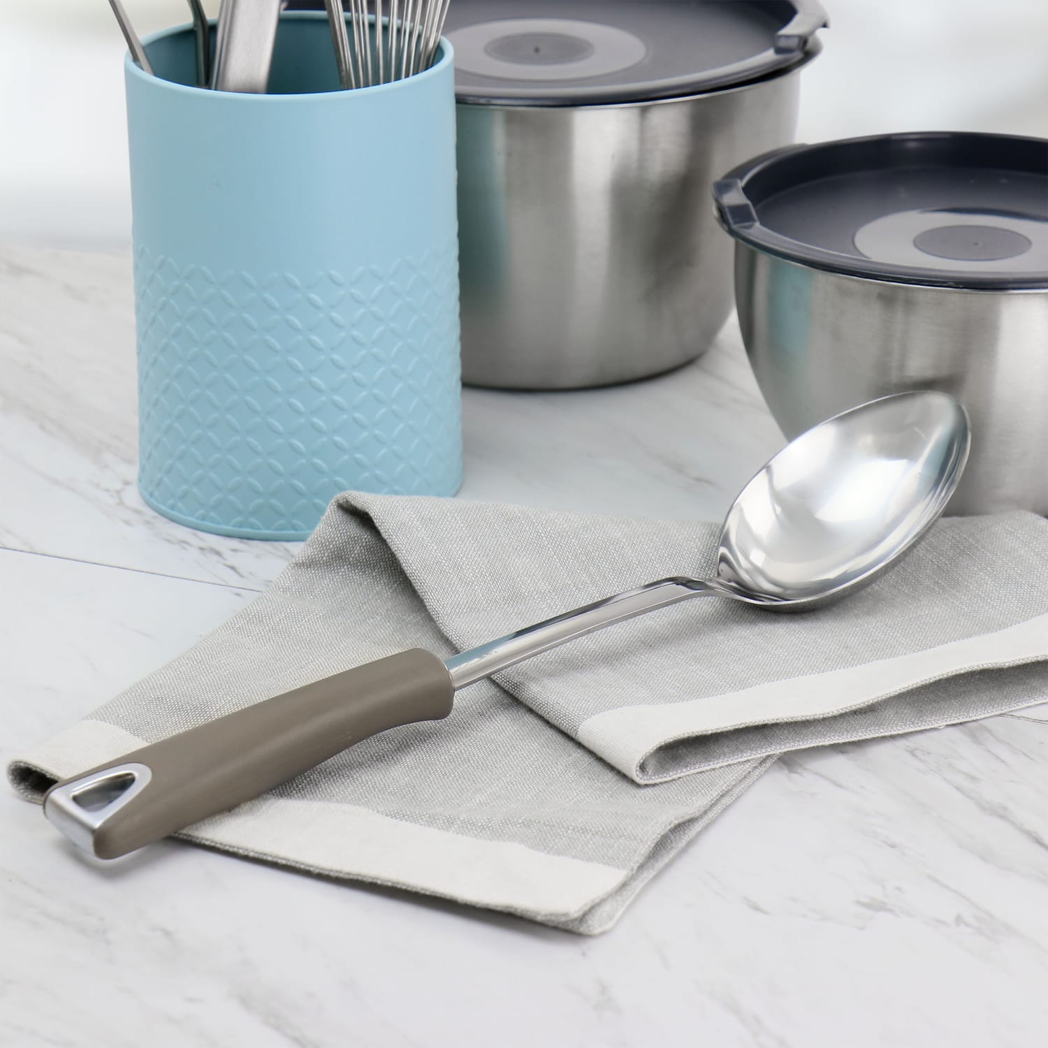Martha Stewart Serving Spoon, Silver - Image 4