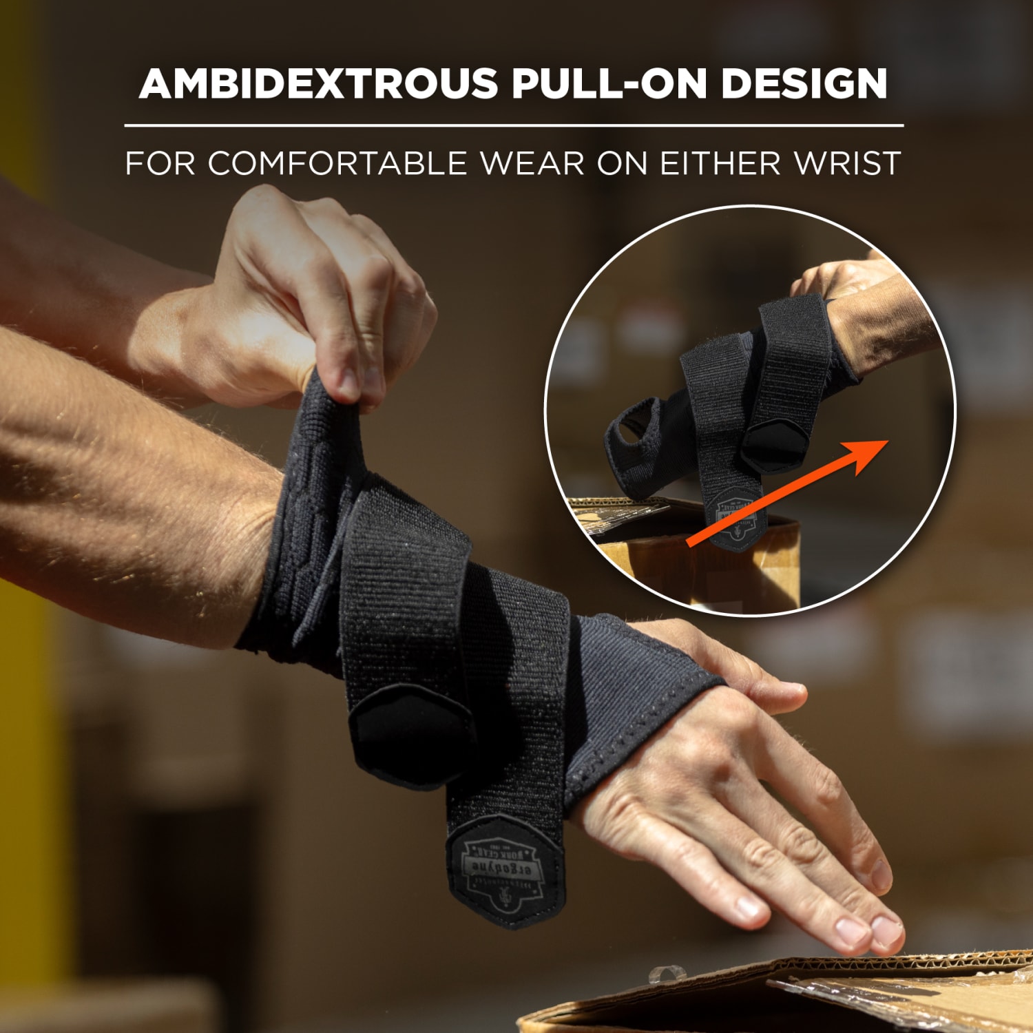 Ergodyne ProFlex 685 Wrist Support Sleeve, Double Strap, S, Black - Image 4