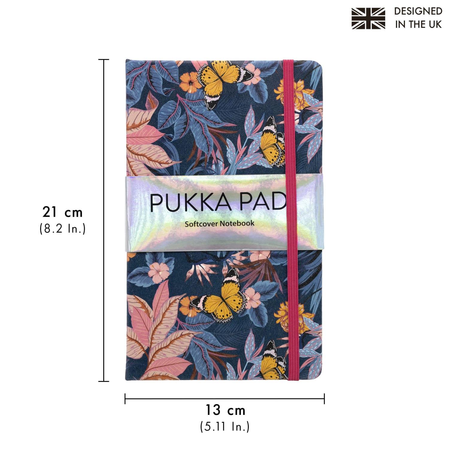 Pukka Pads Bloom Softcover Notebook With Pocket, Blue, Pack 3 - Image 4