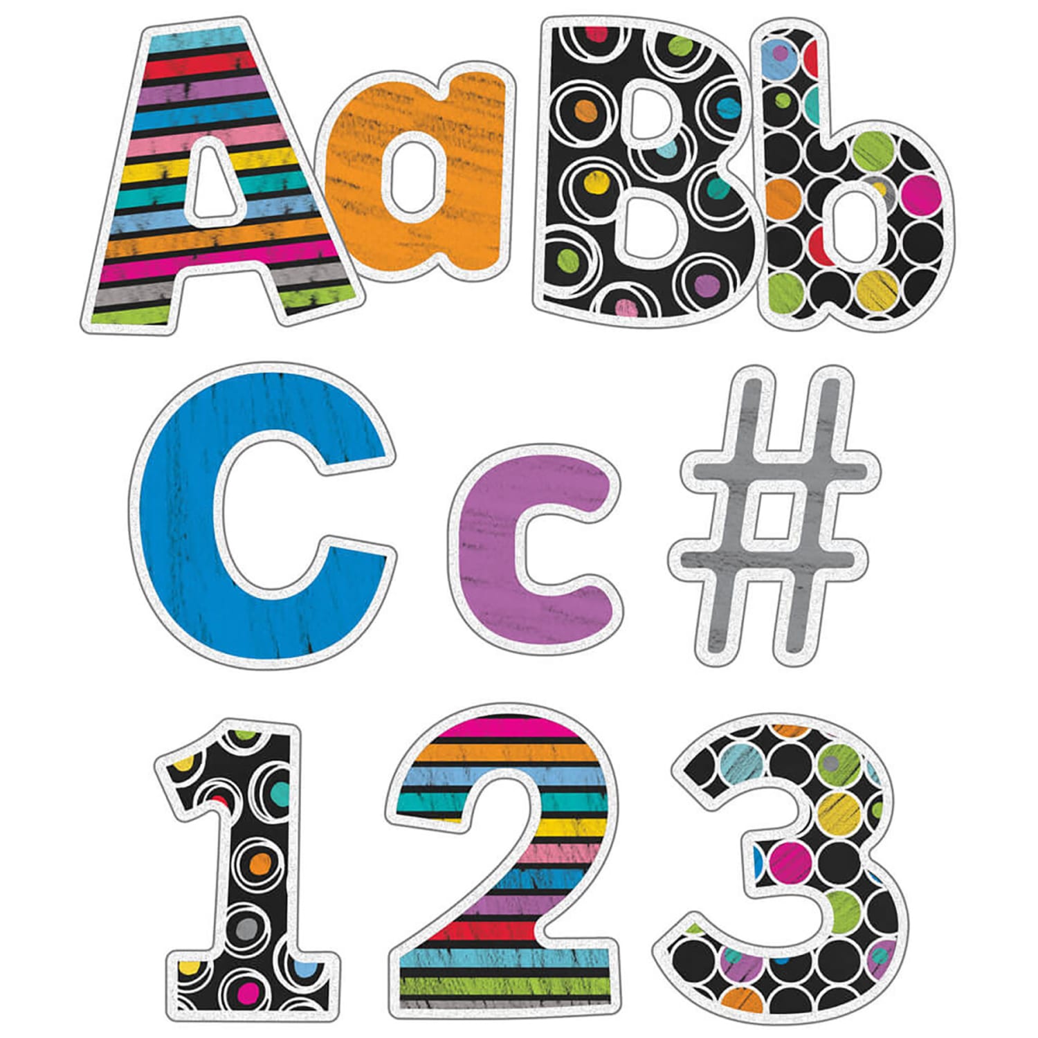 Carson Dellosa Education EZ Letters Combo Pack, Colorful Chalkboard, 219 Pieces Per Pack, Set Of 3 Packs - Image 3