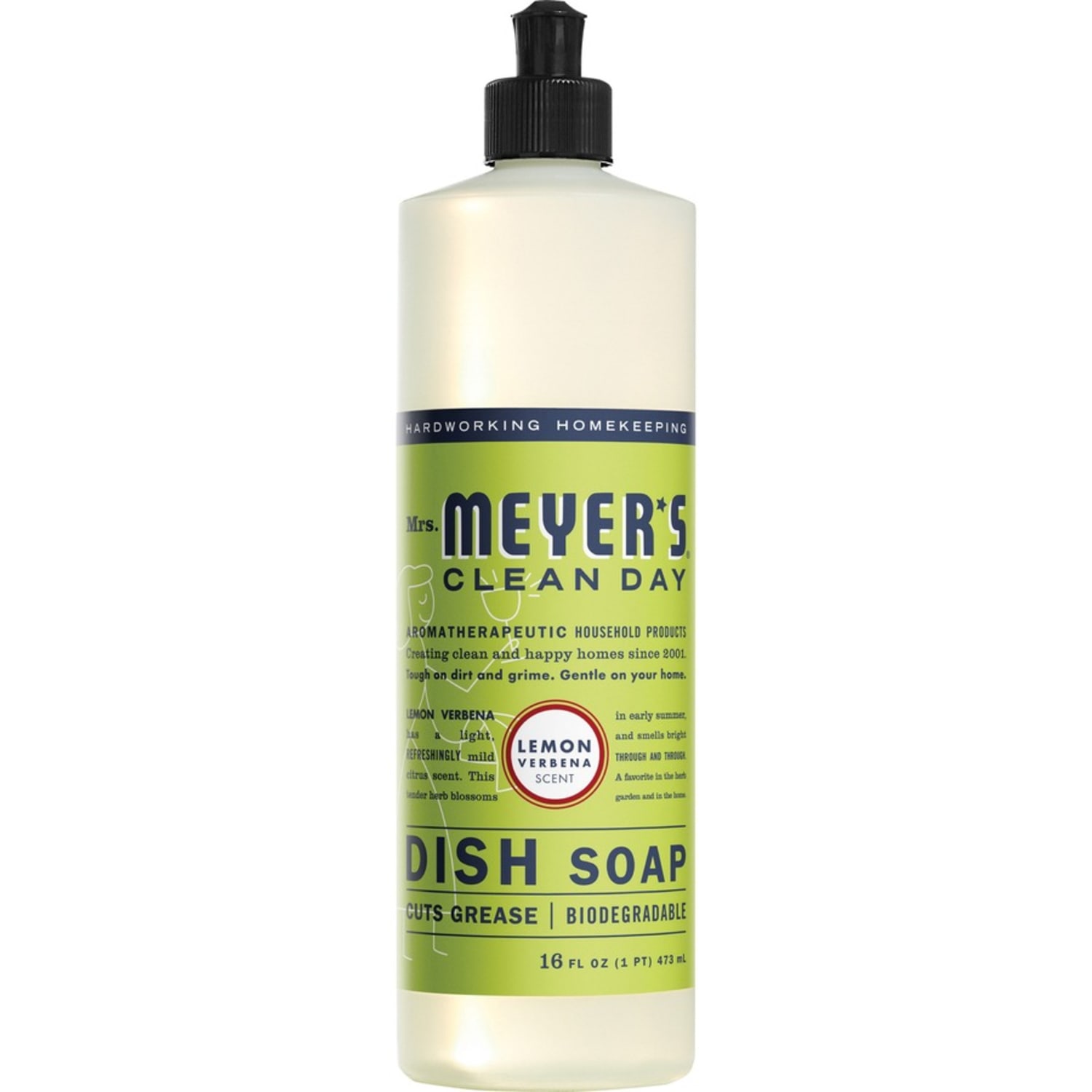 Mrs. Meyers Clean Day Dishwashing Soap, Lemon Scent, 16 Oz Bottle, Case Of 6 - Image 4