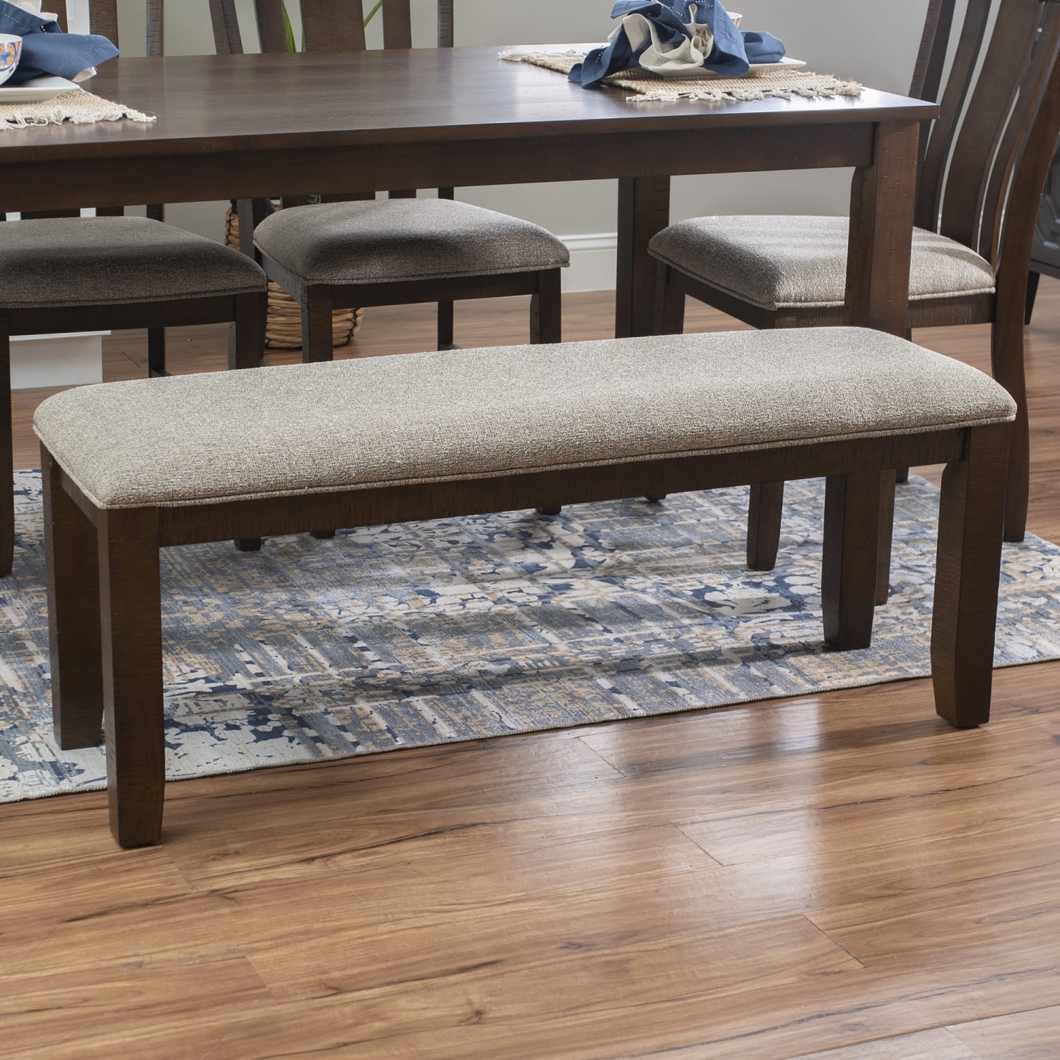 Powell Greta 6-Piece Dining Set, Brown/Beige - Image 4