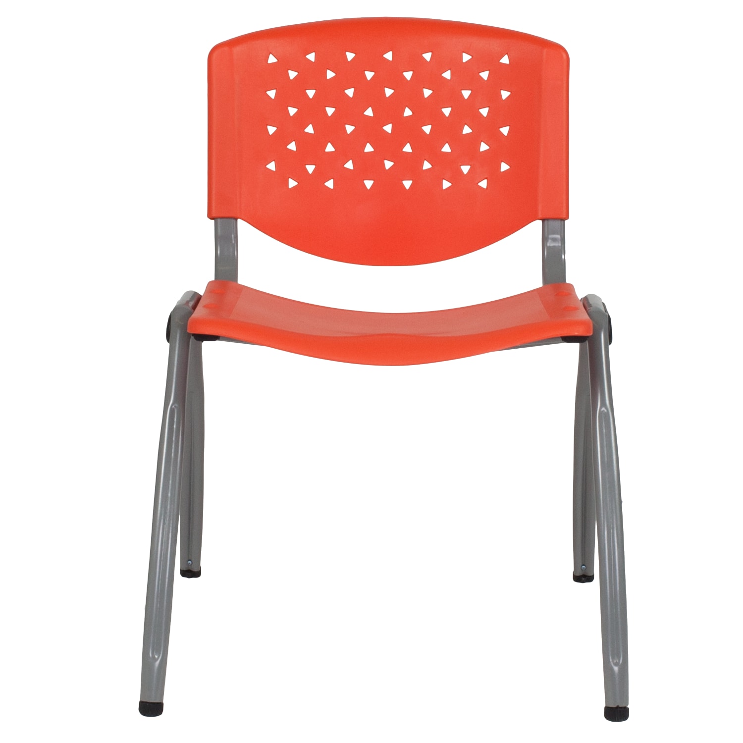 Flash Furniture HERCULES Series Stack Chair With Titanium Frame, Orange Seat/Gray Frame - Image 11