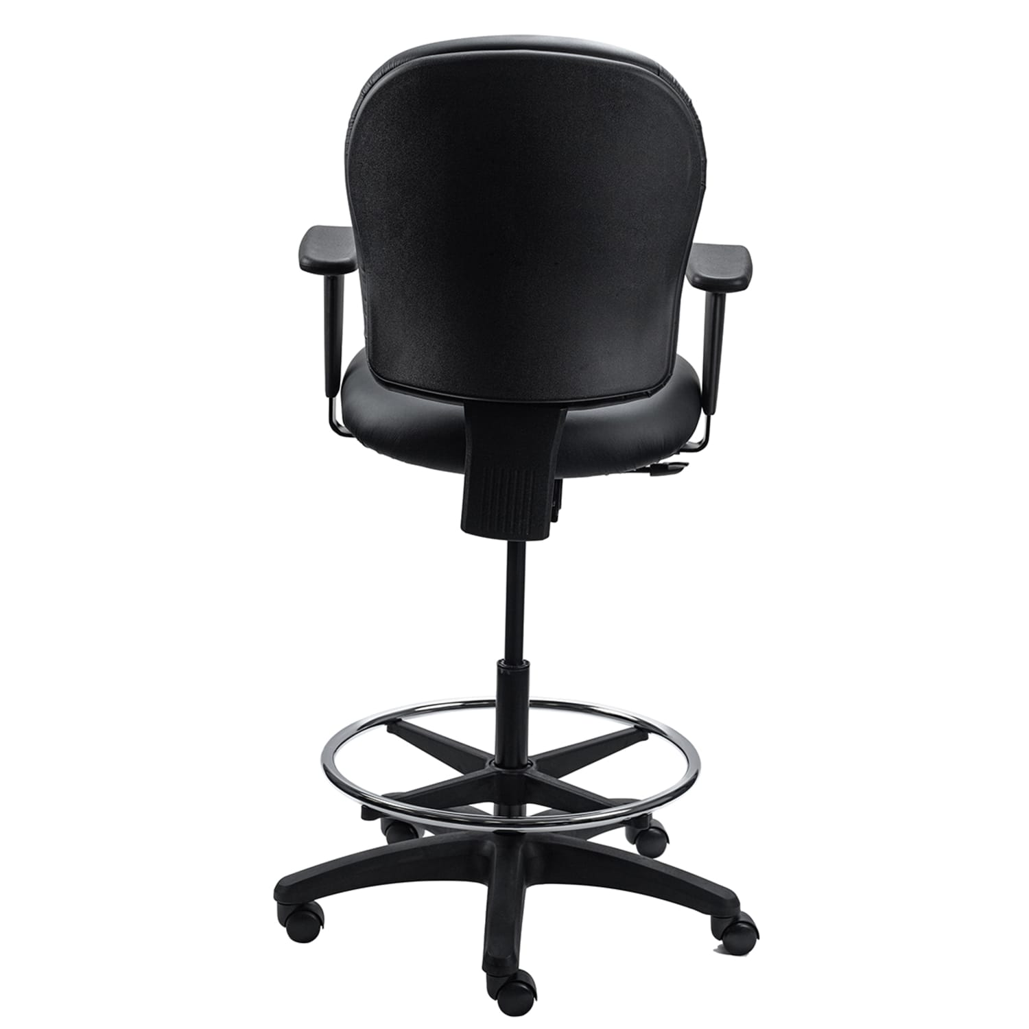 Eurotech Antimicrobial VinylMesh Task Stool With Back Black PopularChairscom