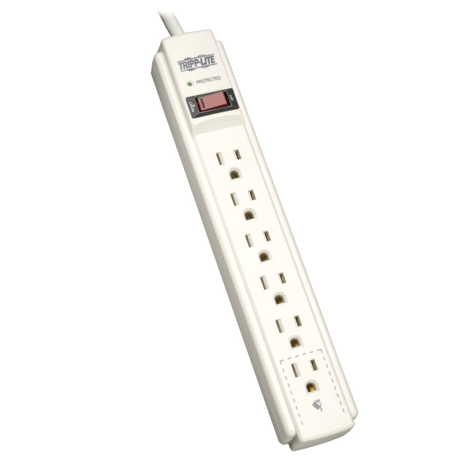 Tripp Lite Protect It! Six-Outlet Surge Suppressor, 4ft Cord