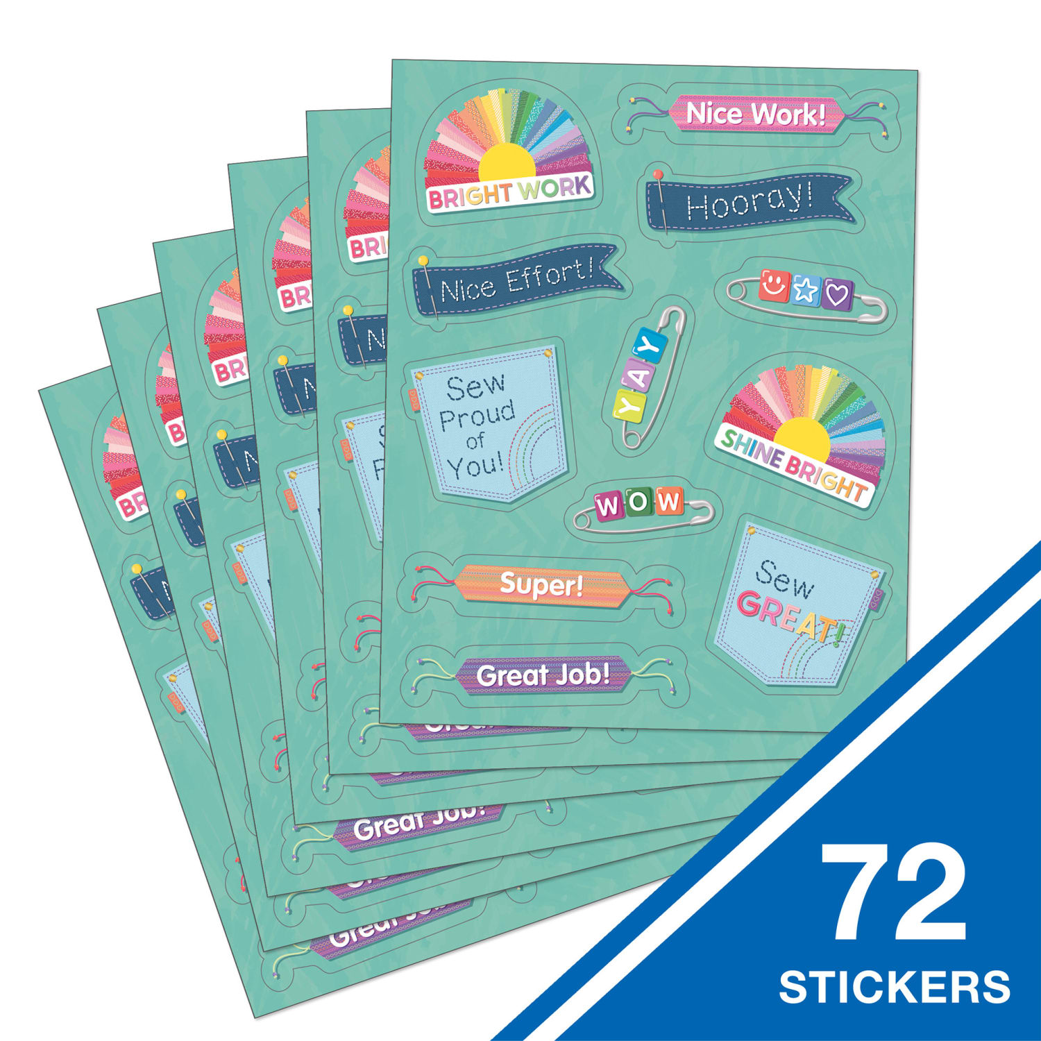 Carson Dellosa Education Motivational Stickers, Crafty and Cool Motivators, 72 Per Pack, Set Of 12 Packs - Image 5