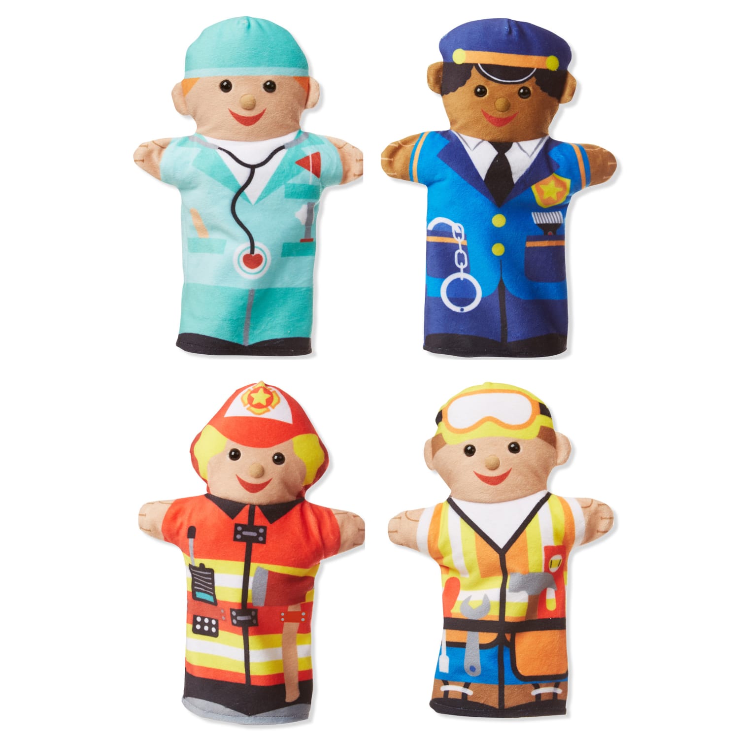 Melissa & Doug Jolly Helpers Hand Puppets, Set Of 4 - Image 3