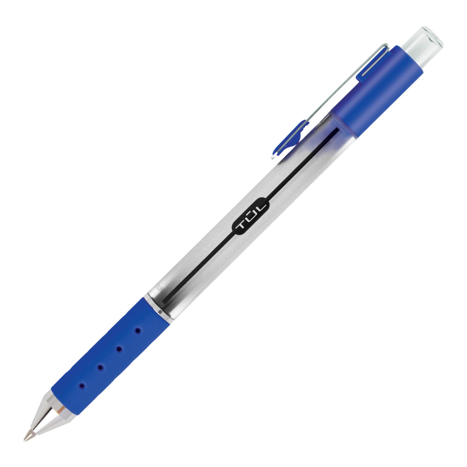 TUL GL Series Retractable Gel Pens, Medium Point, 0.7 mm, Silver Barrel, Assorted Business Inks, Pack Of 12 Pens - Image 5