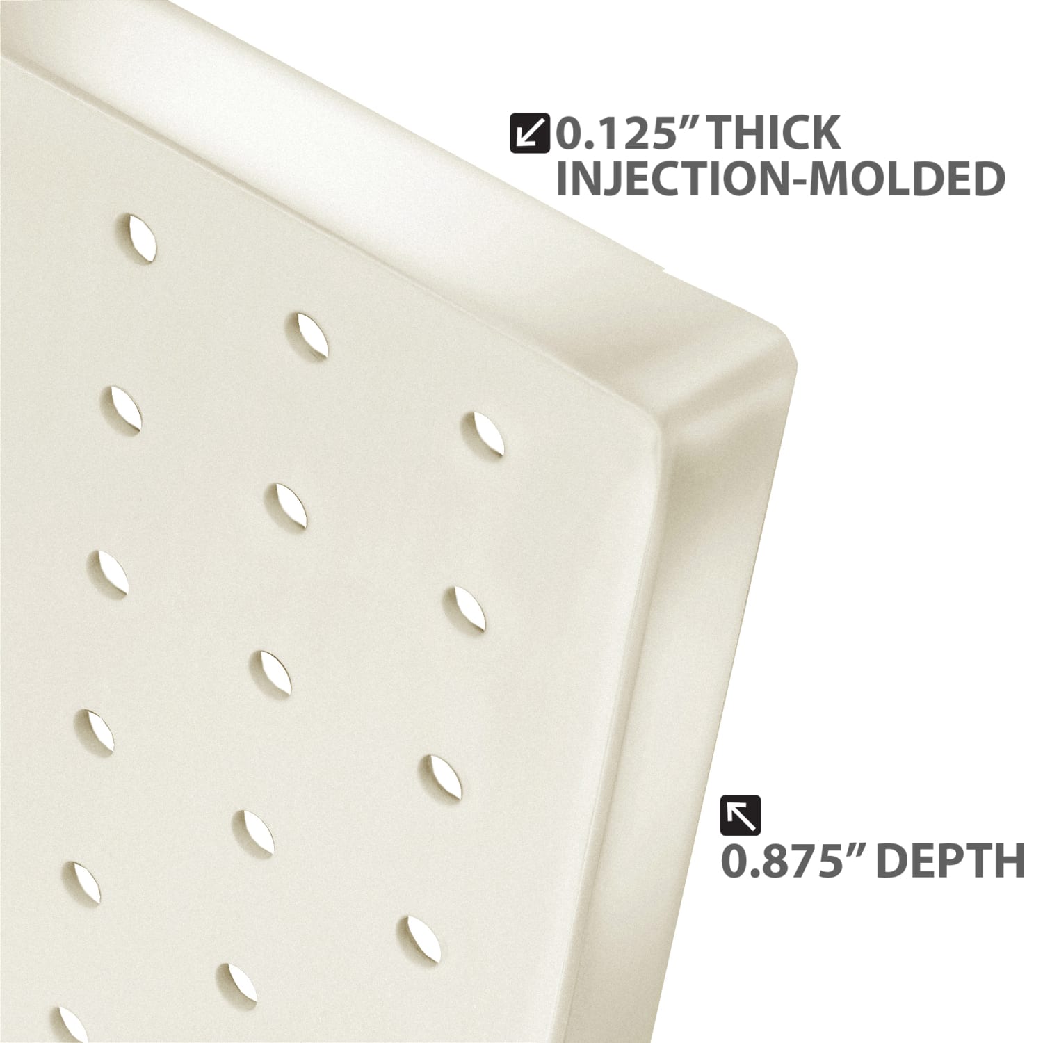 Azar Displays 125-Piece Pegboard Organizer Kit, 24in x 48in, White - Image 4