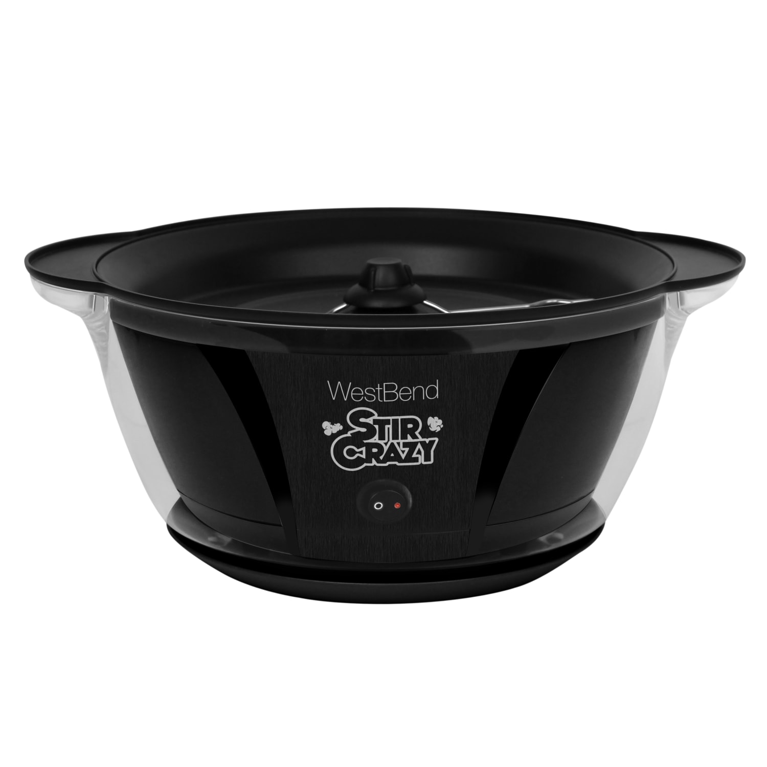 West Bend Stir Crazy Popcorn Maker, 10-3/16in x 11-1/16in x 12-1/4in, Black - Image 3