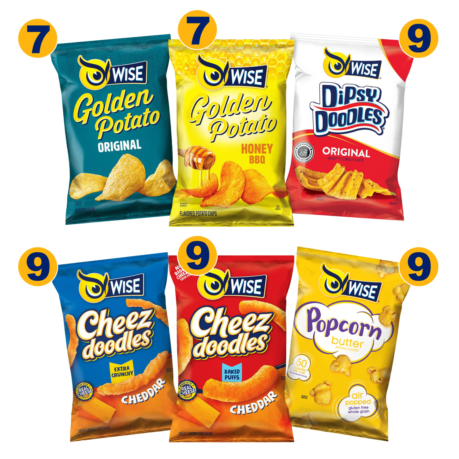 Wise Foods Grab & Snack Variety Pack, Pack Of 50 Bags - Image 5
