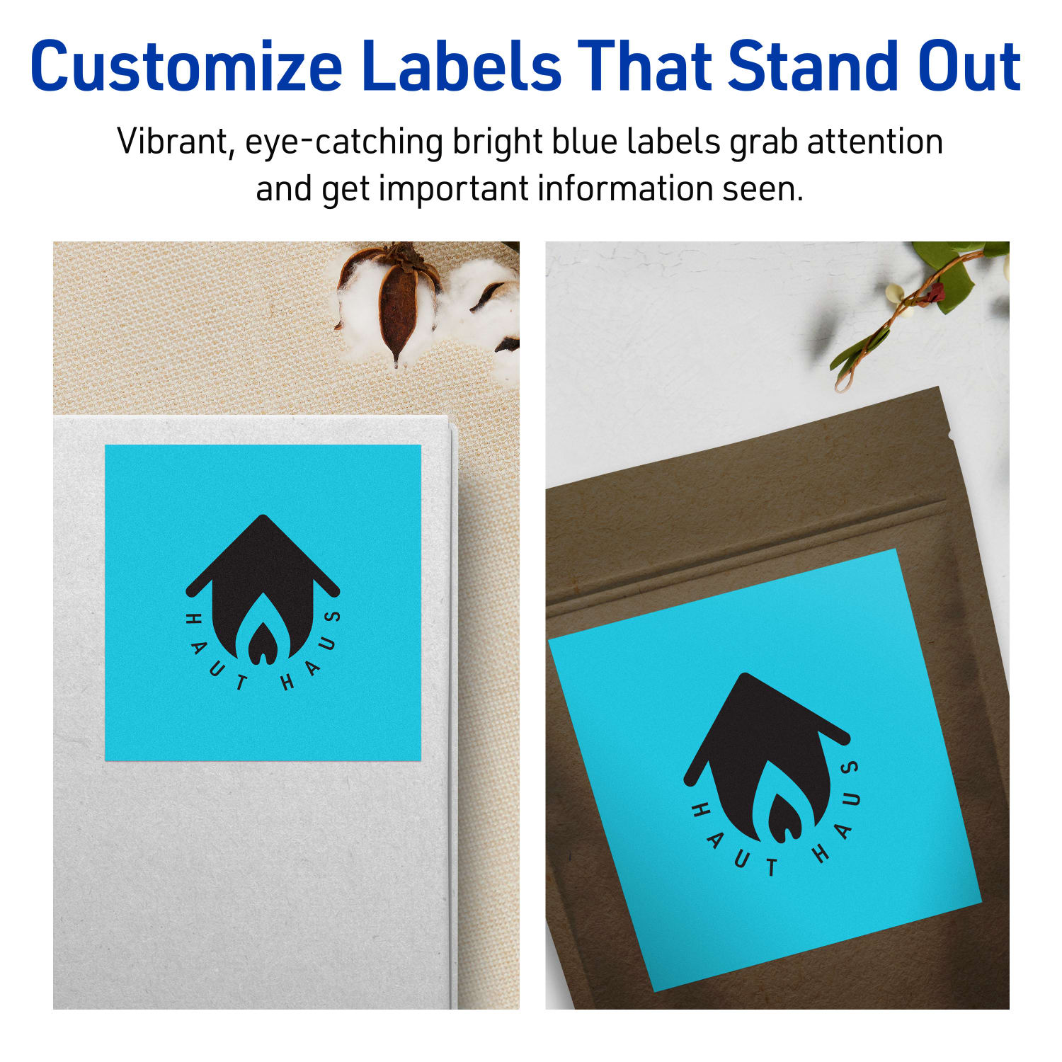 Avery Printable Labels With Sure Feed Technology, 94100-BBP40, Square, 4in x 4in, Matte Bright Blue, Pack of 160 - Image 4