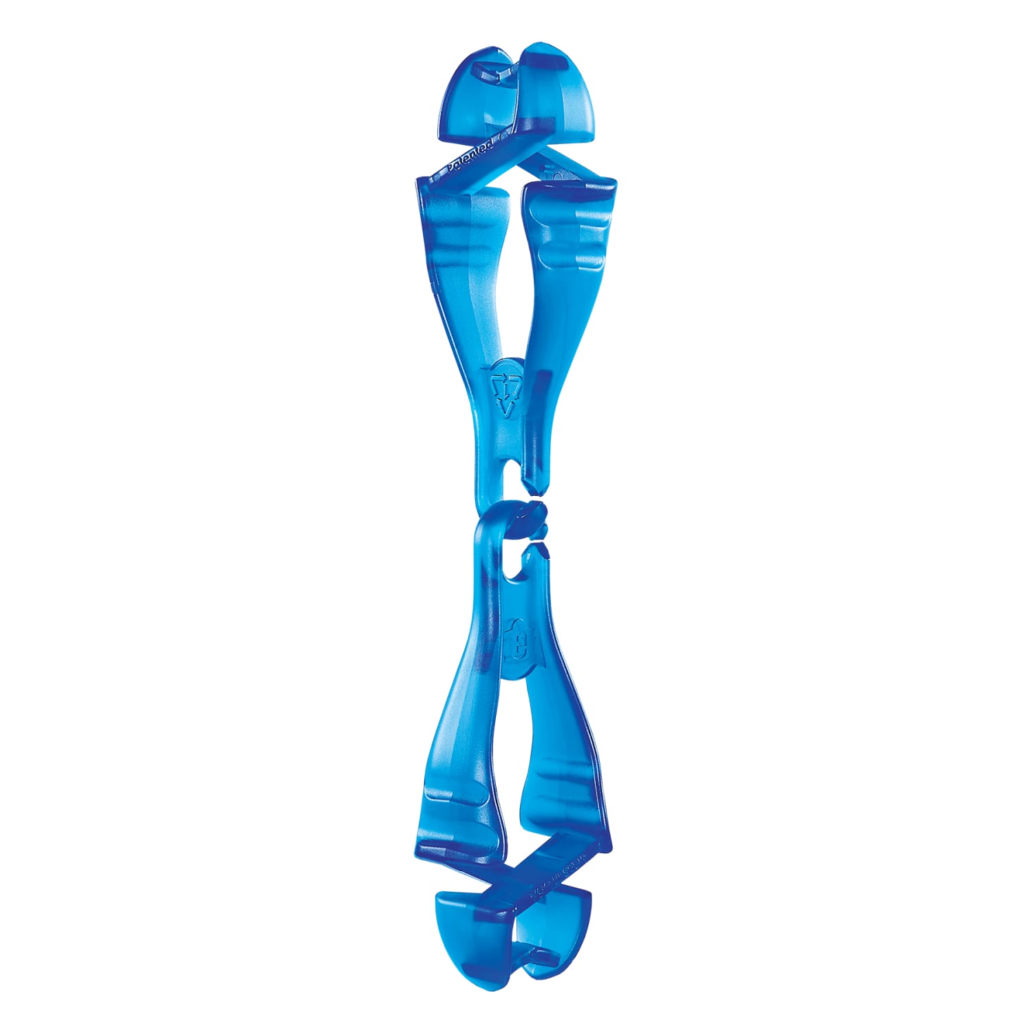 Ergodyne Squids 3400-ECO Glove Clip Holder With Dual Clips, 50% Recycled, Blue, Total Qty 1