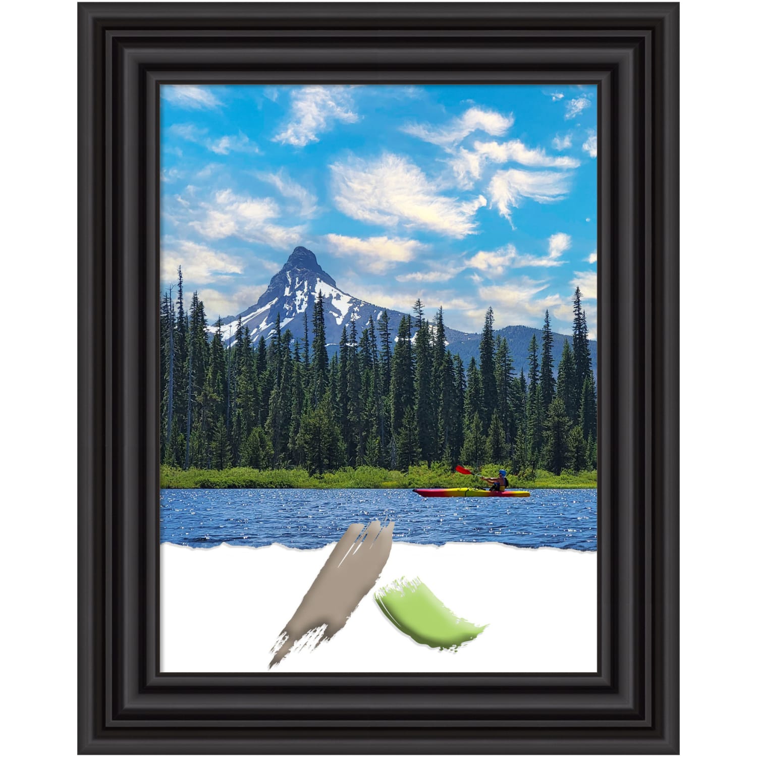 Amanti Art Colonial Picture Frame, 24in x 30in, Opening Size 18in x 24in, Black