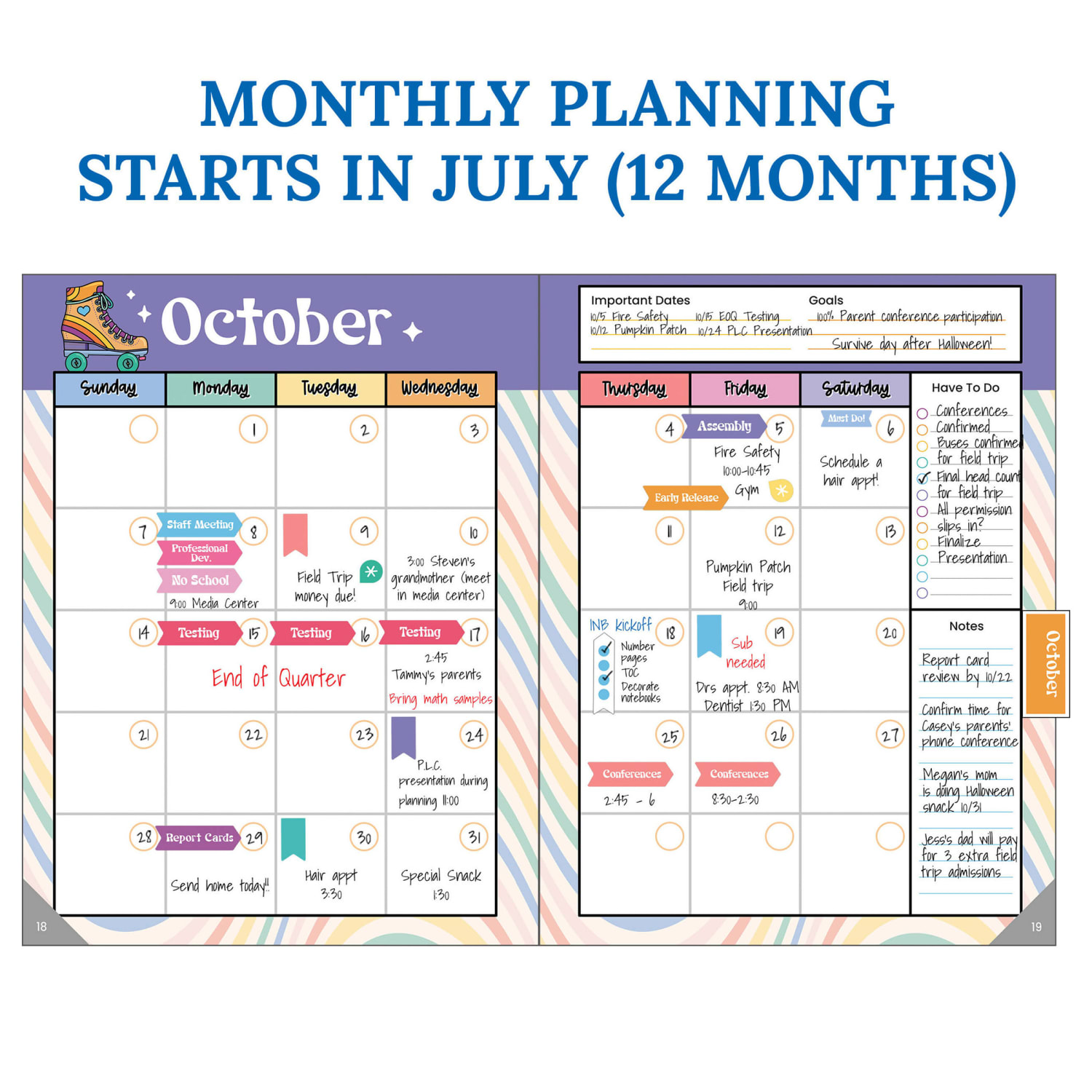 Carson Dellosa Education Teacher Planner, Education Retro Remix - Image 6